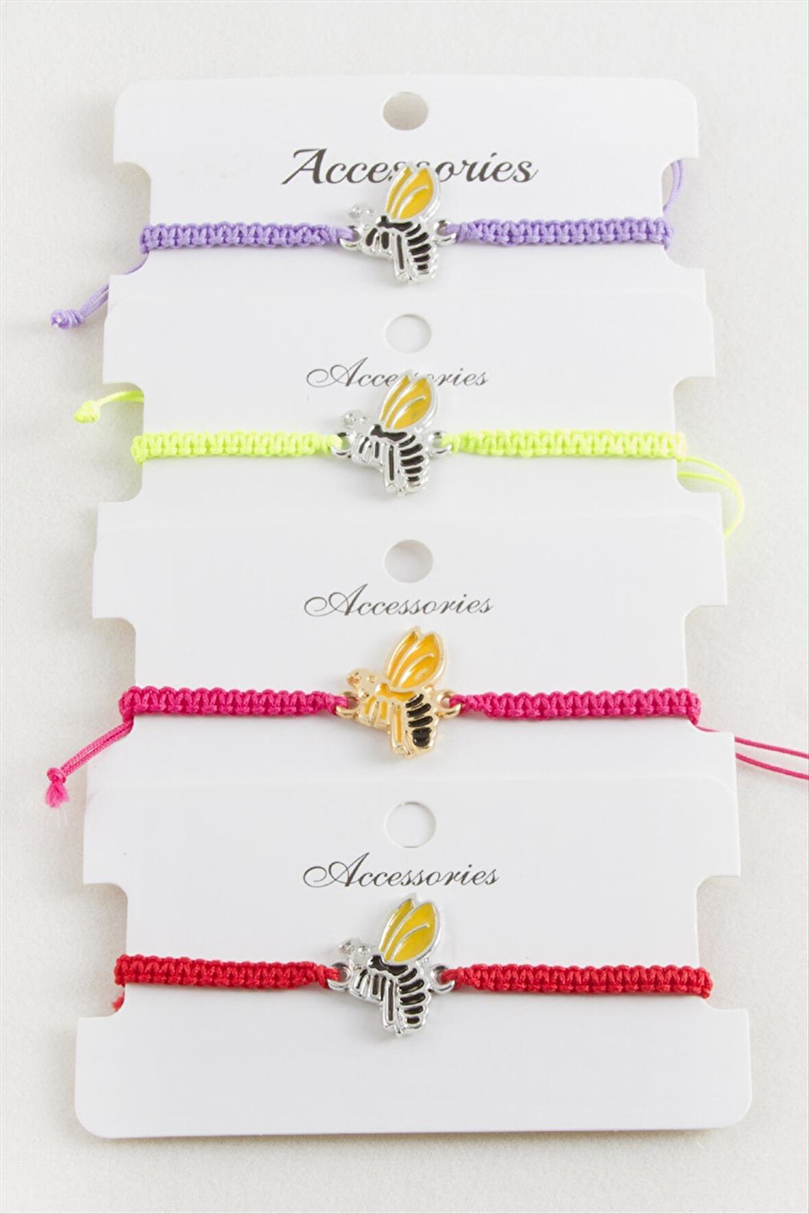 Arı Makrome Örgülü Bileklik