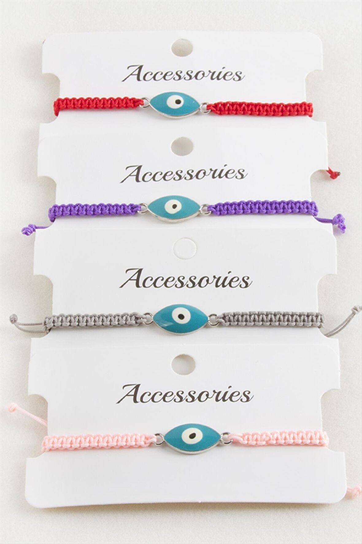 Oval Nazar Makrome Örgülü Bileklik