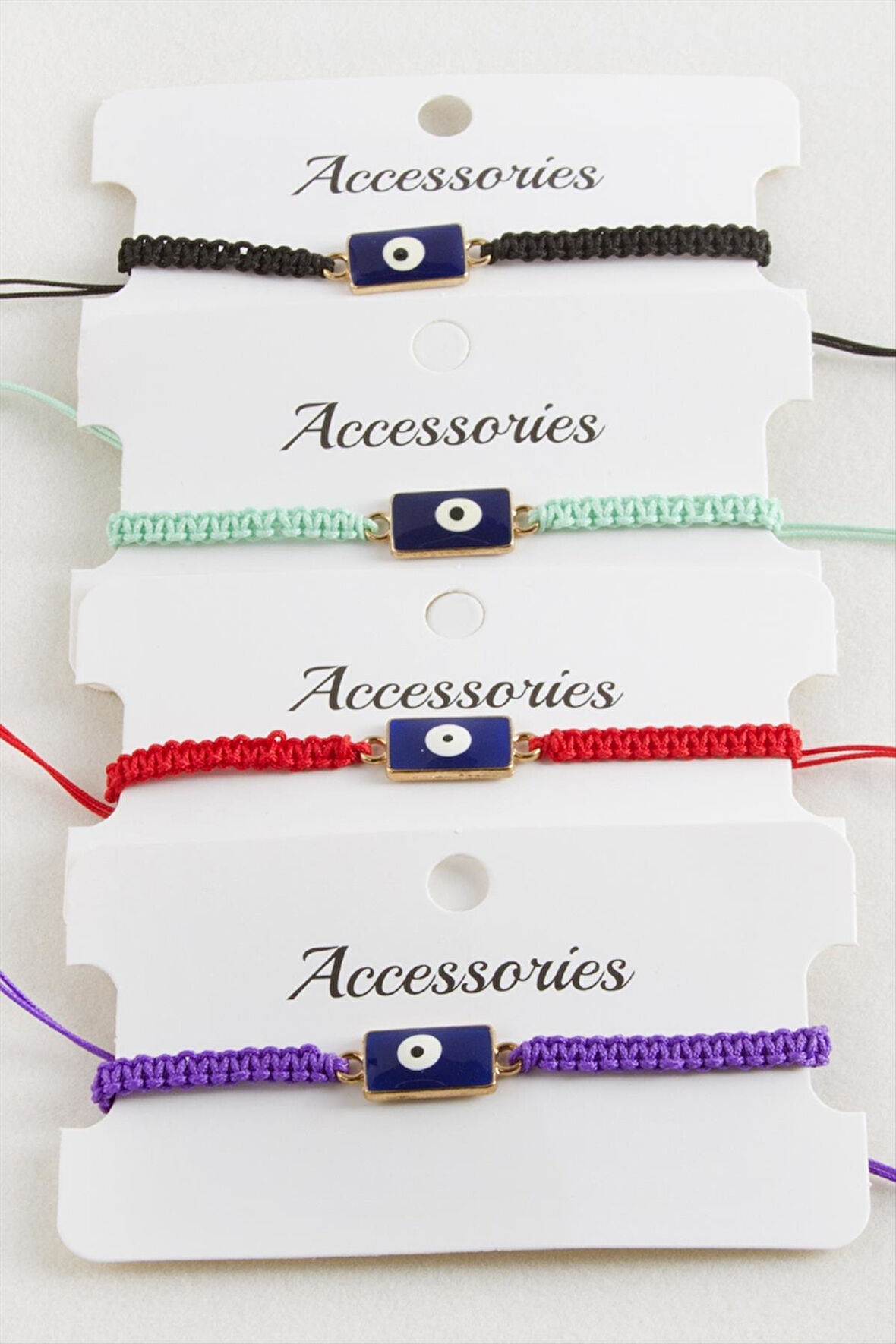 Dikdörtgen Makrome Örgülü Bileklik