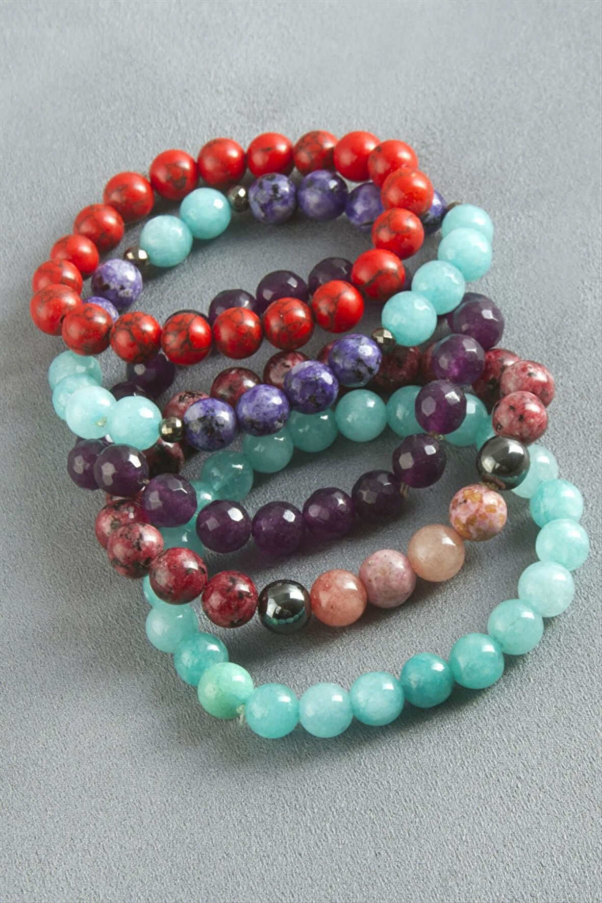 Karışık Ceyt Doğaltaş Bileklik