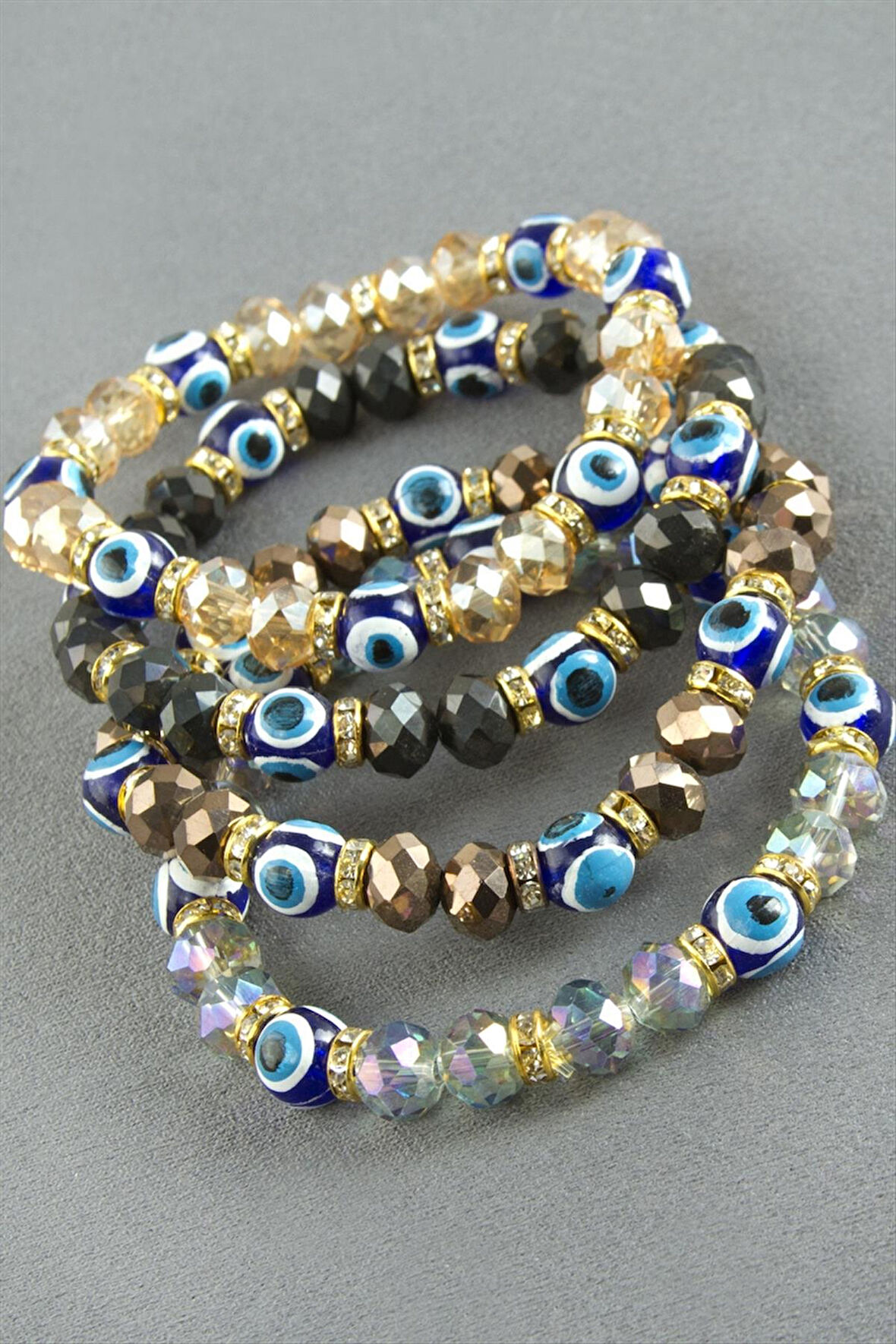 Nazar Taşlı Kristal Bileklik