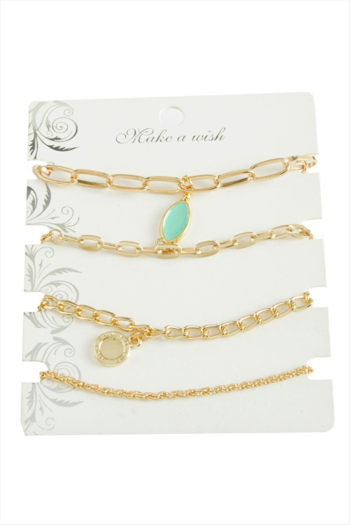 4 Adet Oval Trend Zincir Bileklik