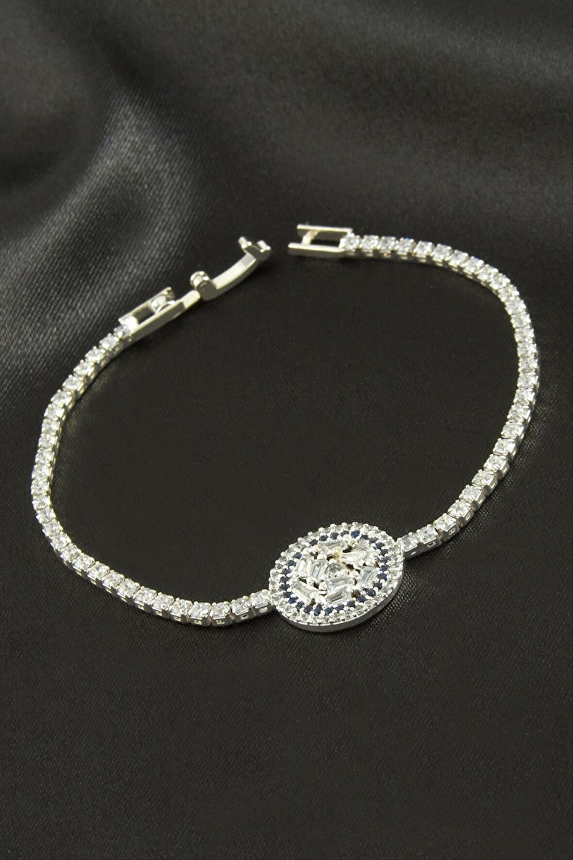 Yuvarlak Zirkon Taşlı Çocuk Bileklik 16 cm