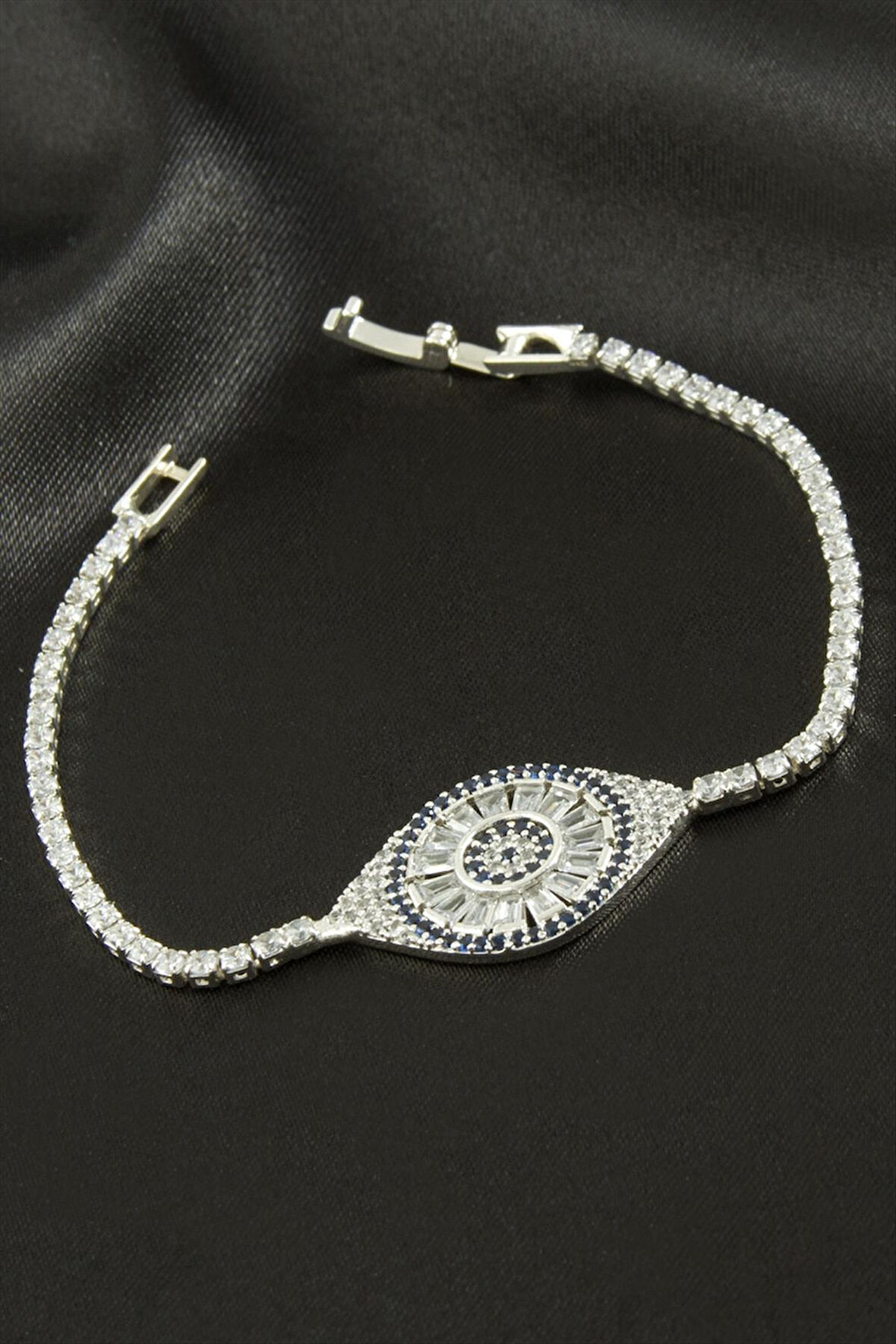 Oval Zirkon Taşlı Çocuk Bileklik 16 cm