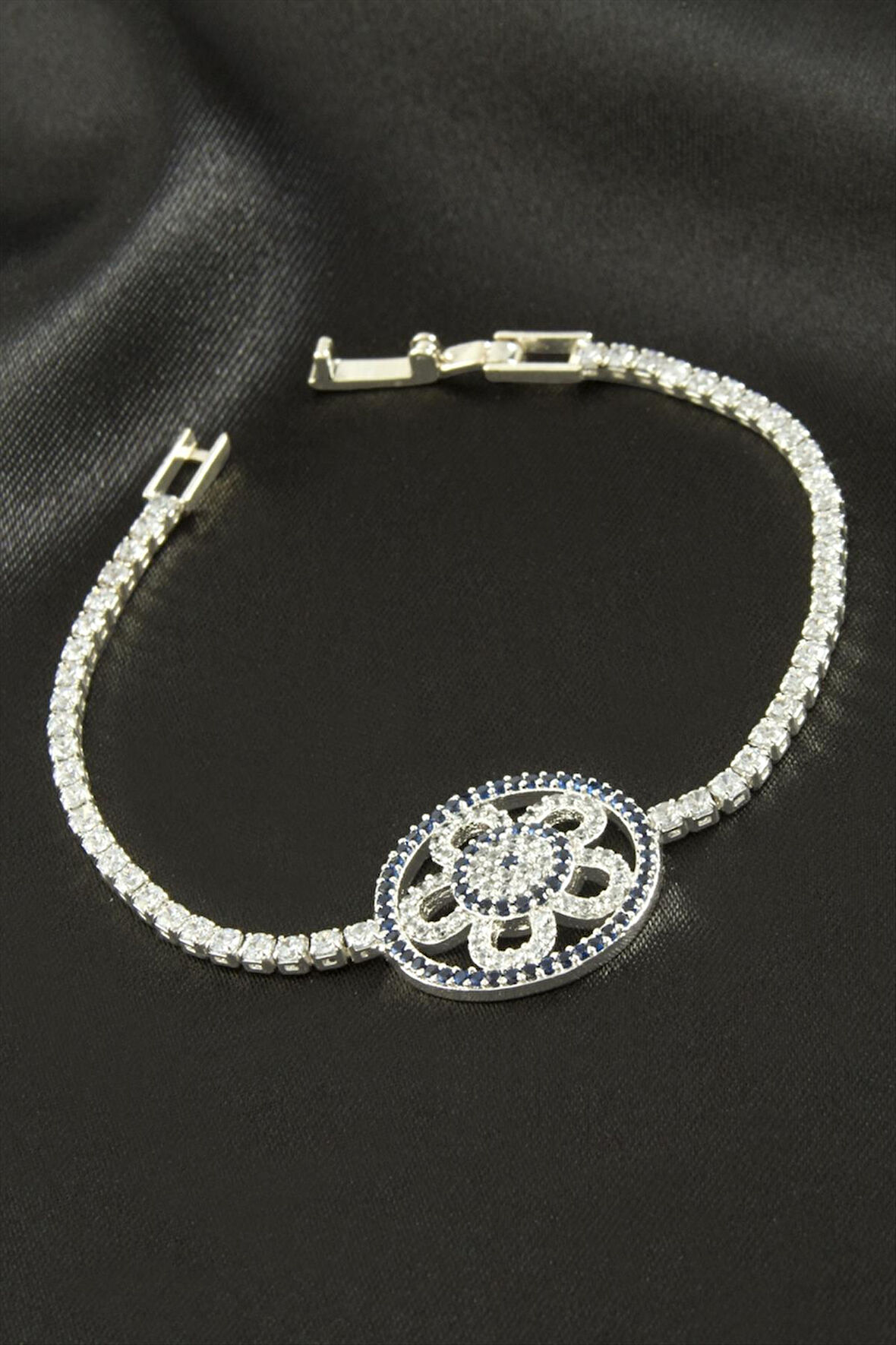 Çiçek Zirkon Taşlı Çocuk Bileklik 16 cm