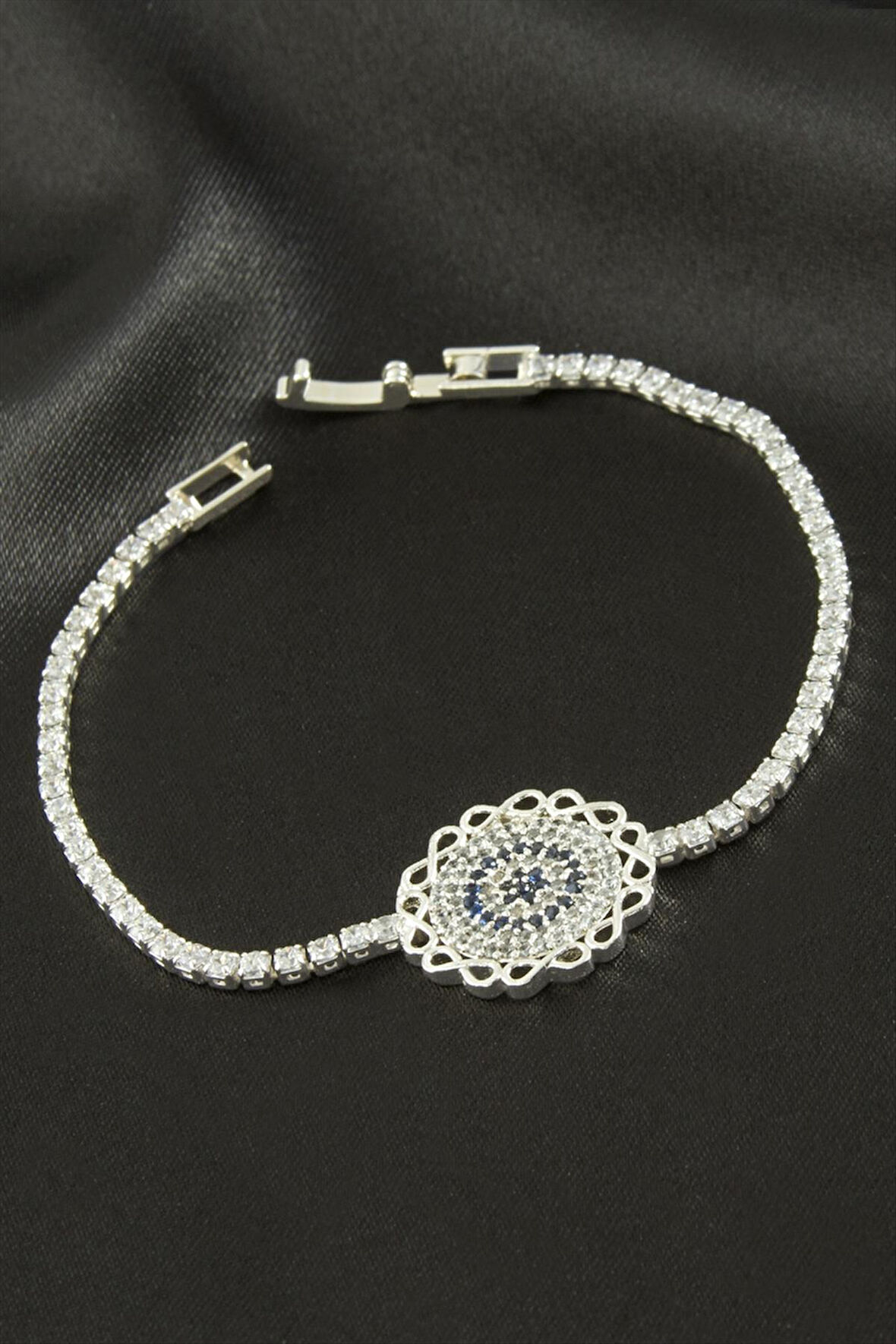 Çiçek Zirkon Taşlı Çocuk Bileklik 16 cm