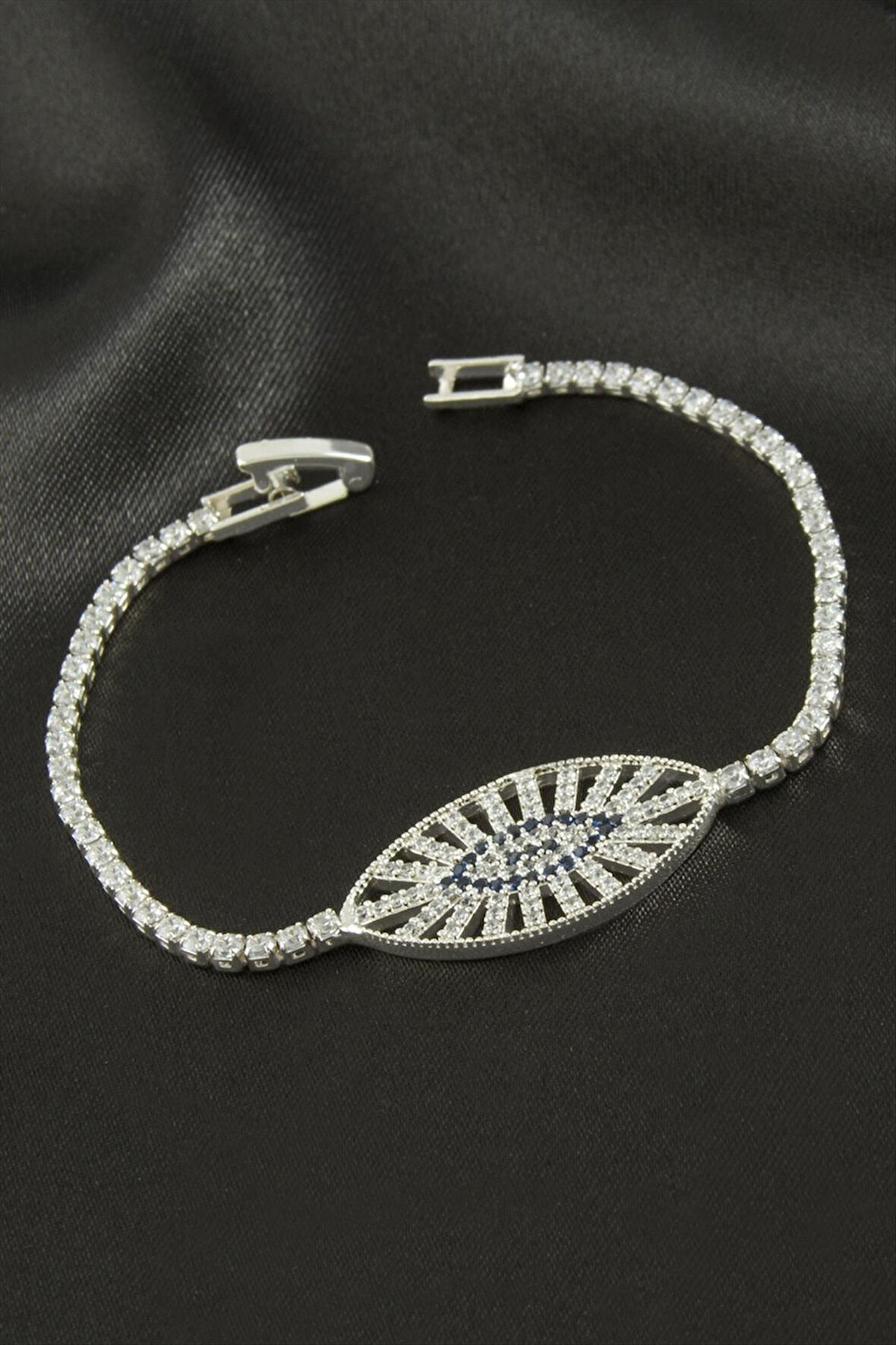 Oval Zirkon Taşlı Çocuk Bileklik 16 cm