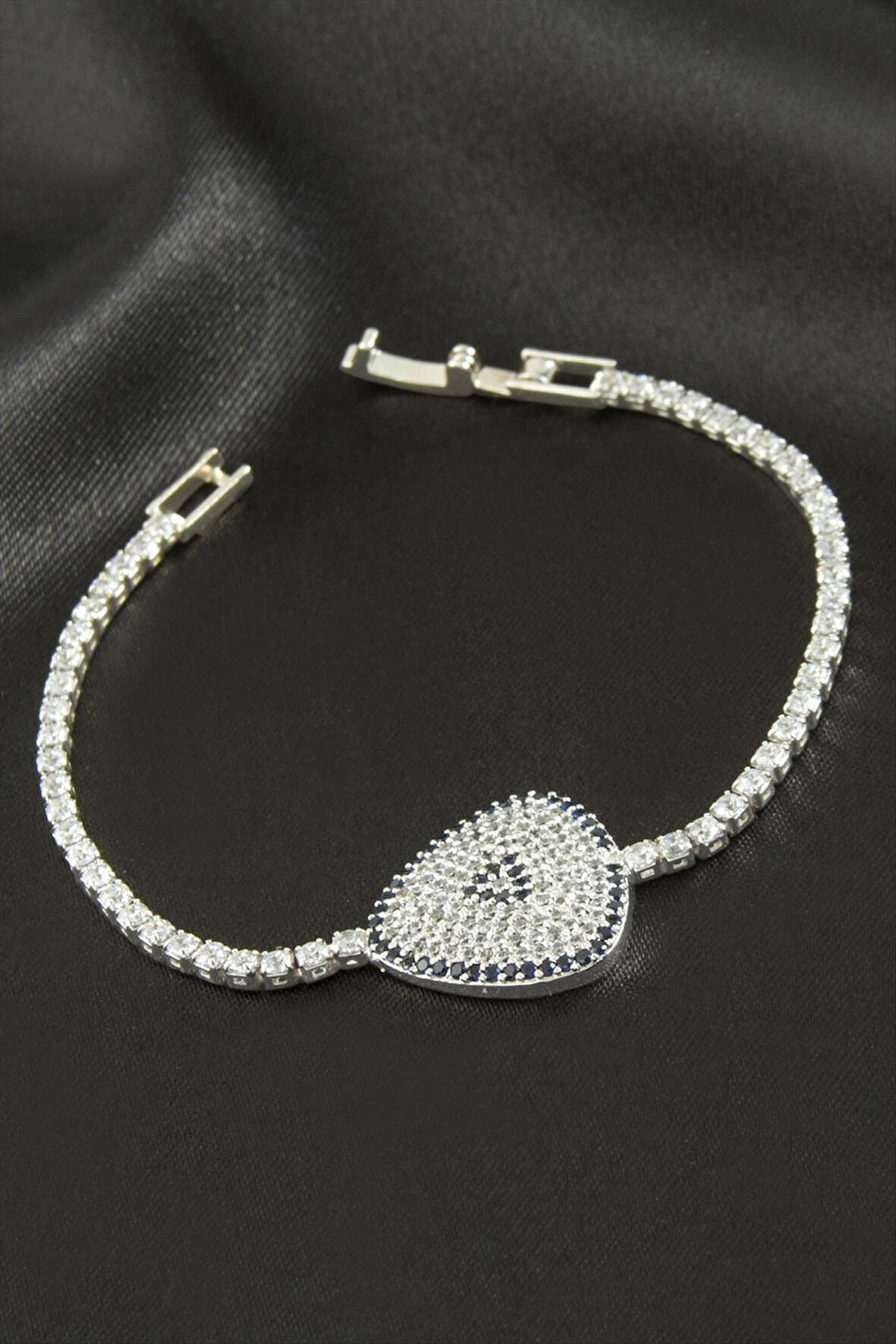 Oval Zirkon Taşlı Çocuk Bileklik 16 cm