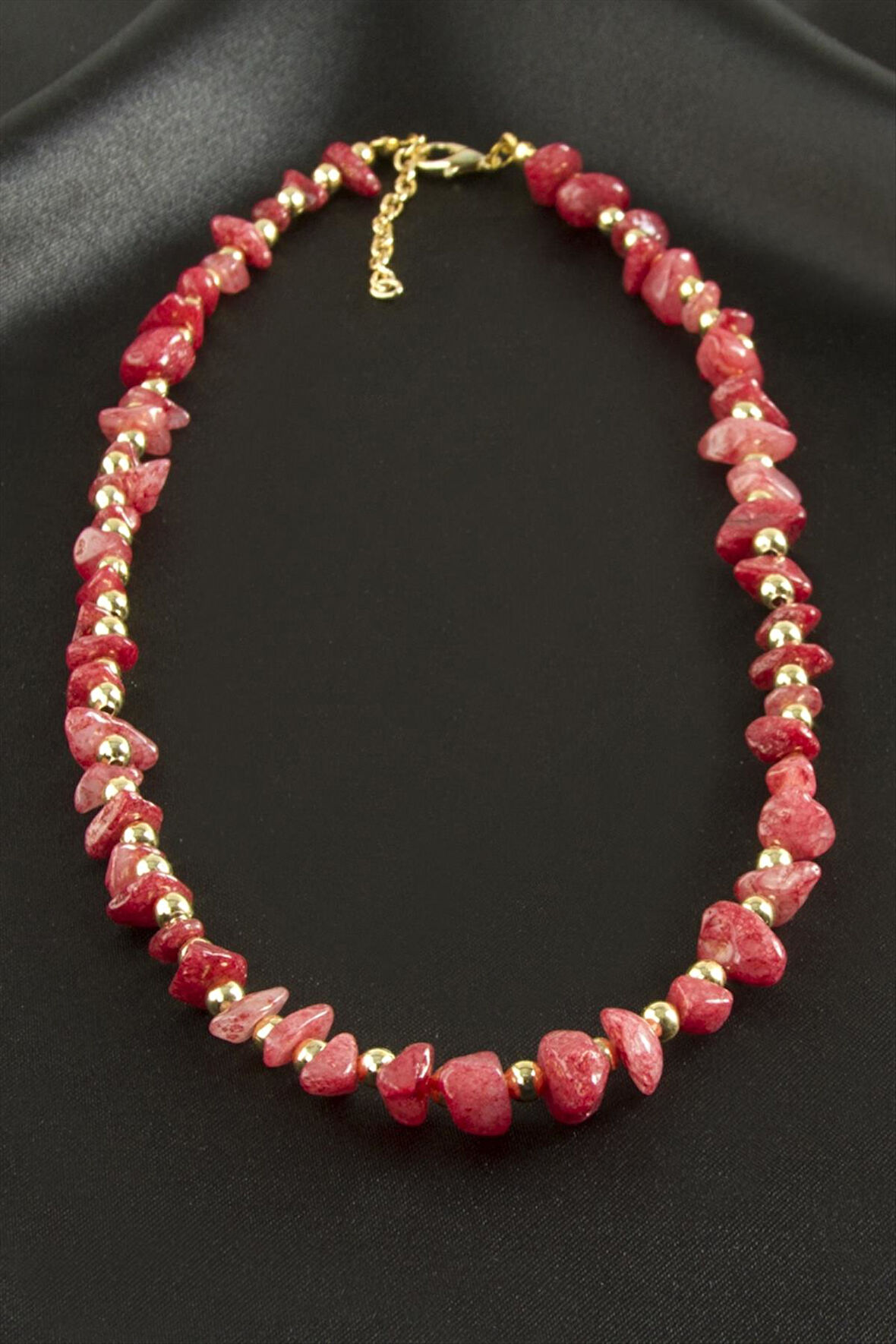 Kuvars Kırık Doğaltaş Kolye