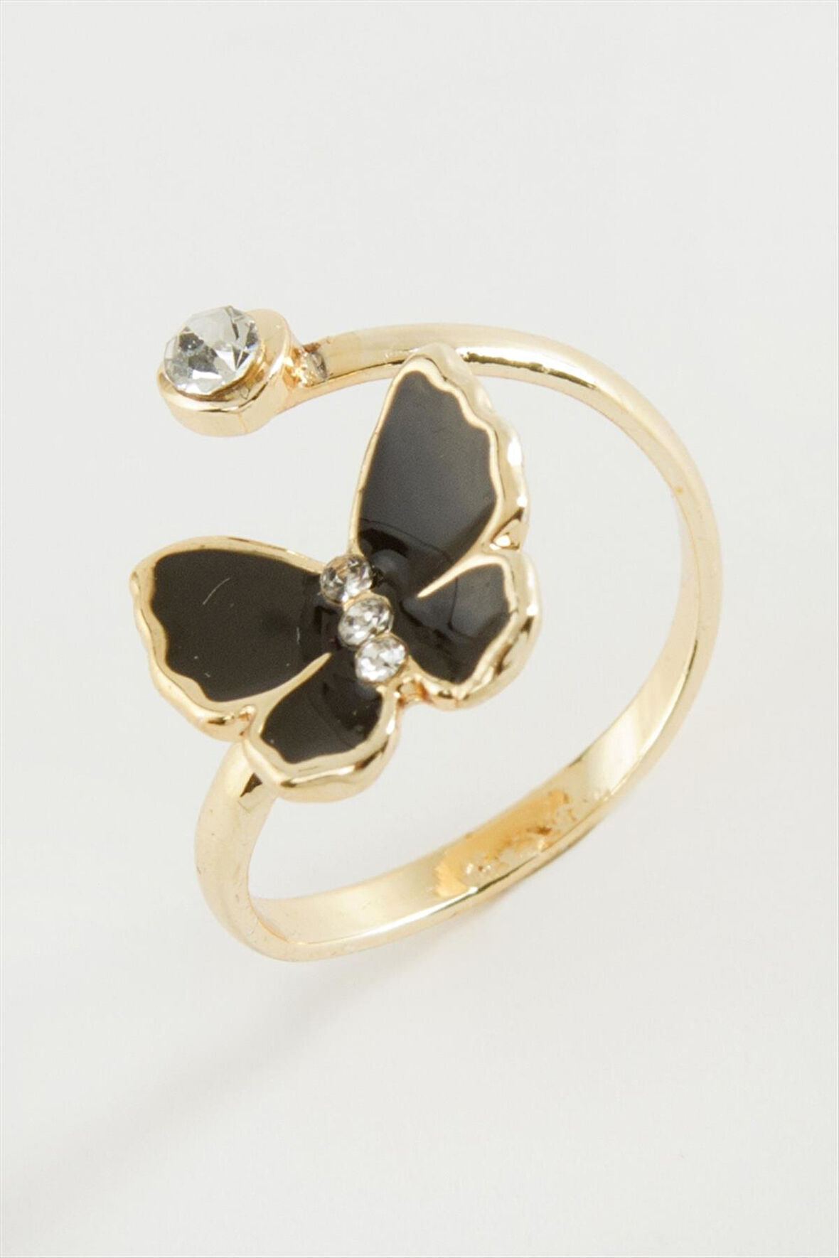 Kelebek Taşlı Mineli Yüzük Küçük