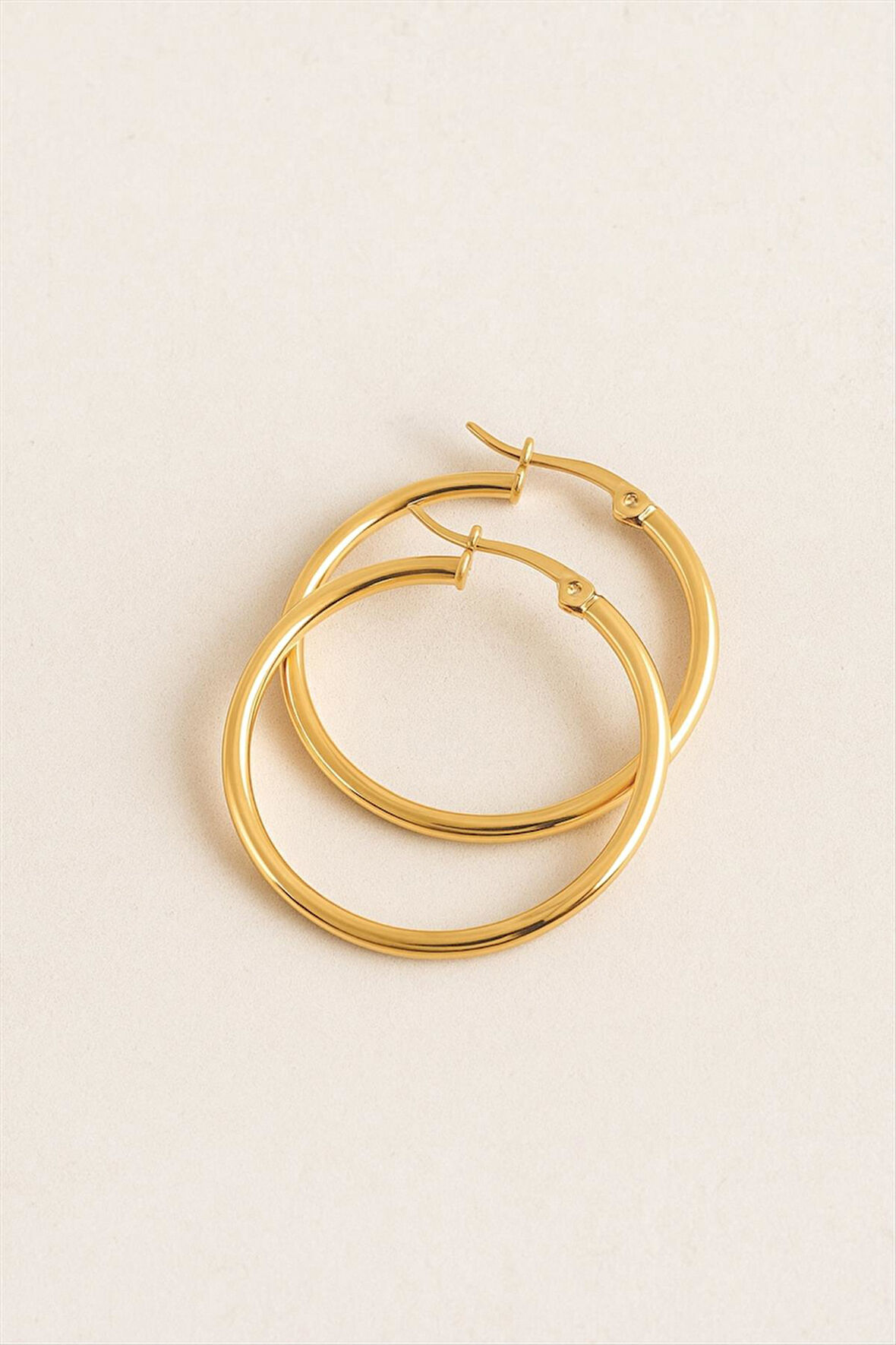 Halka Lüks Çelik Küpe 3 cm