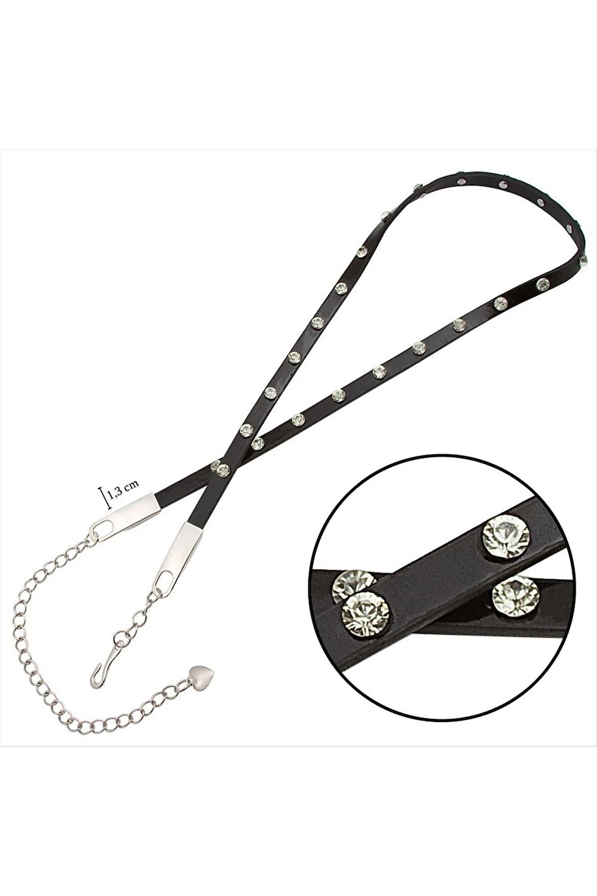 Klasik Deri Taşlı Kemer