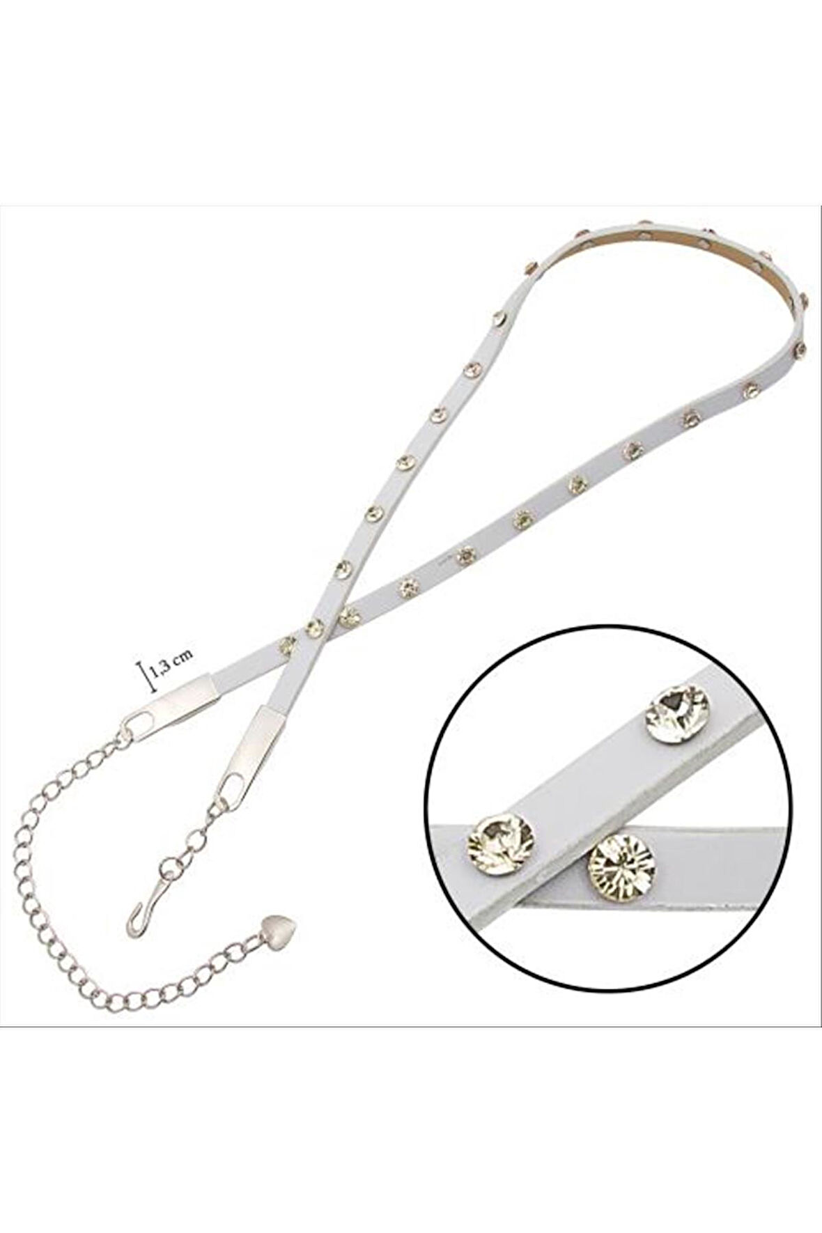 Klasik Deri Taşlı Kemer