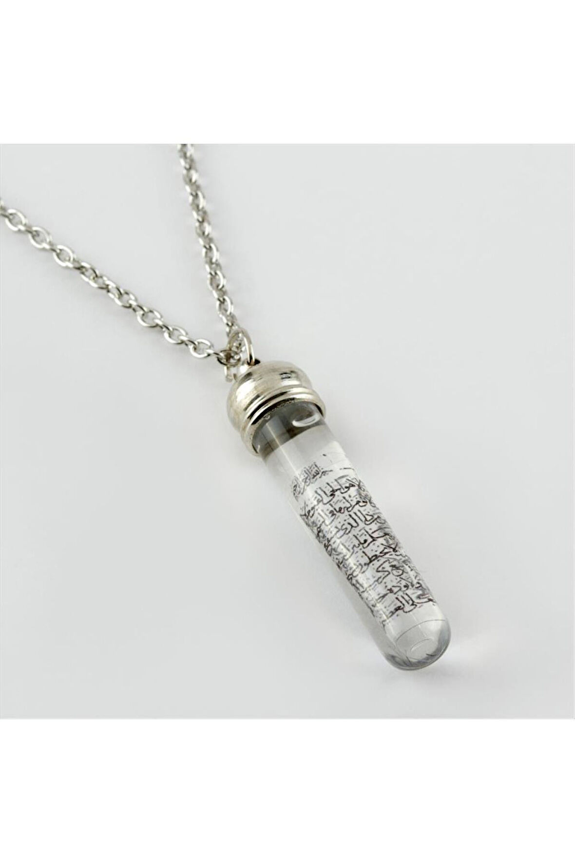 Ayetel Kürsü Yazılı Zemzem Sulu Canlı Kolye