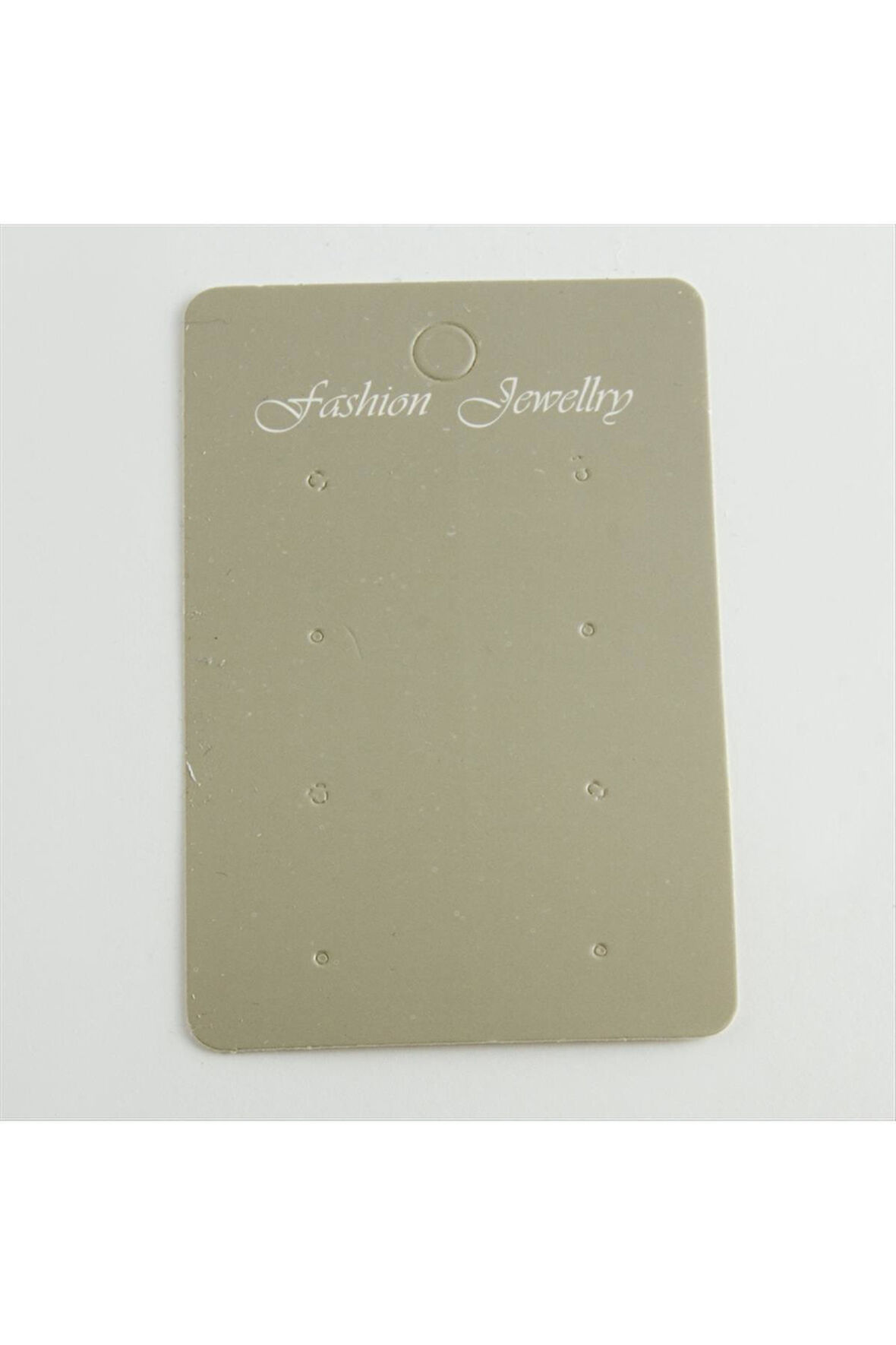 8 Delikli Gri Renkli Küpe Kartı