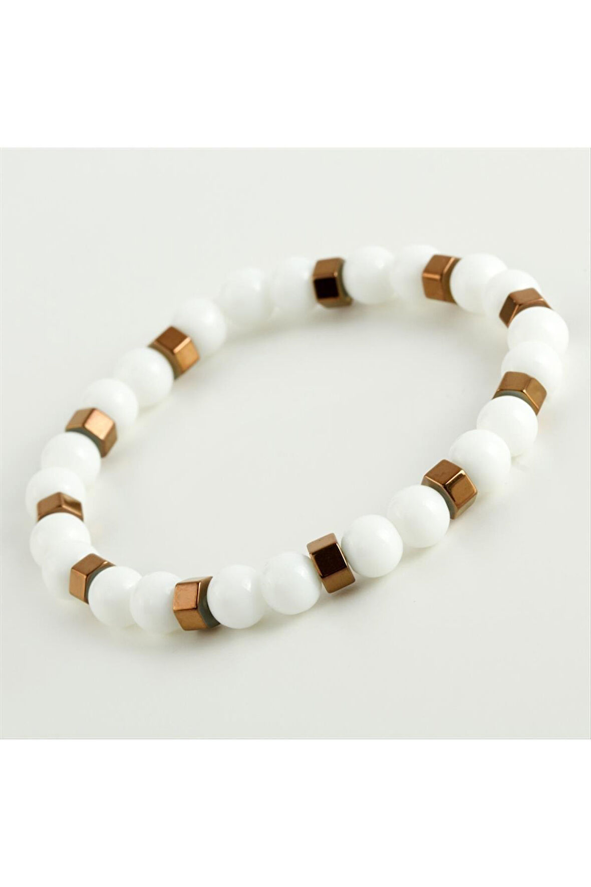 Sedef & Hematit Doğaltaş Bileklik