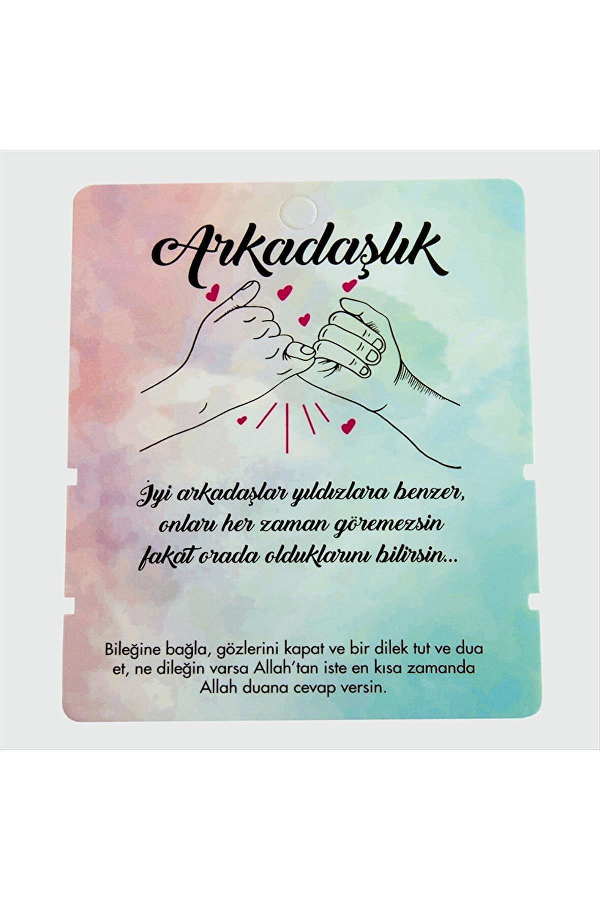 2'li Arkadaşlık Bileklik Kartı