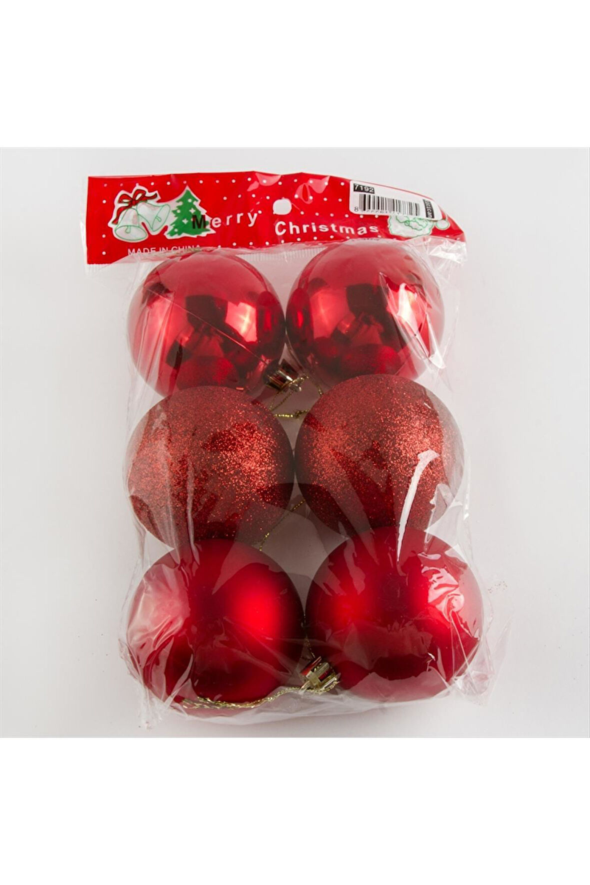 6 Adet Cici Top Yılbaşı Ağaç Süsü  6cm