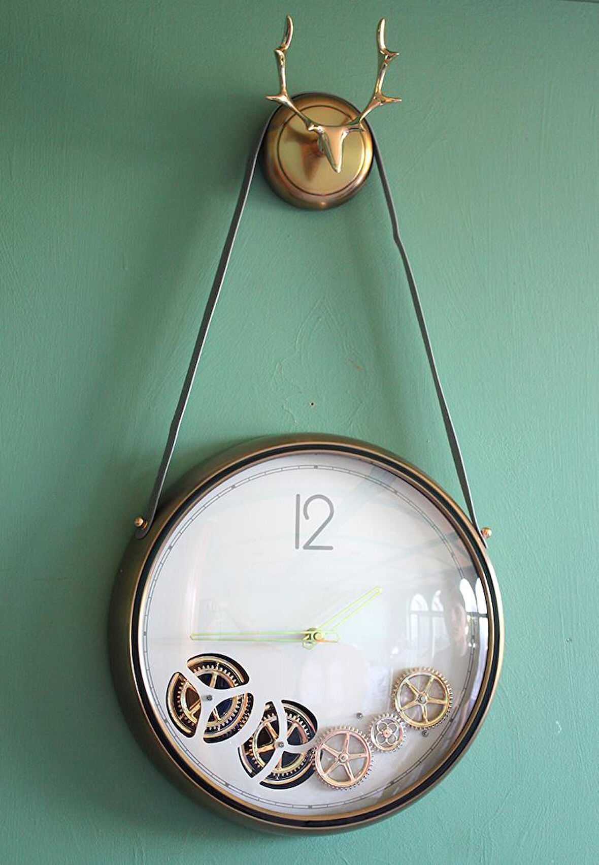 Çarklı Geyikli Duvar Saati