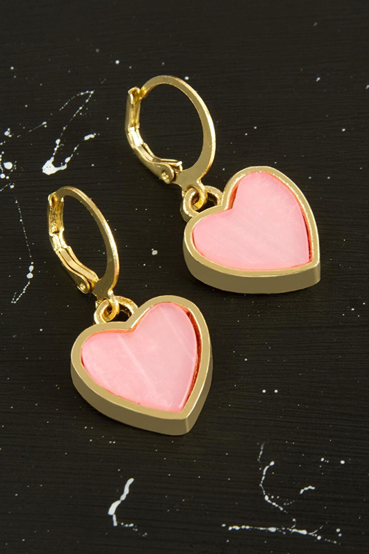 Kalp Polyester Küpe