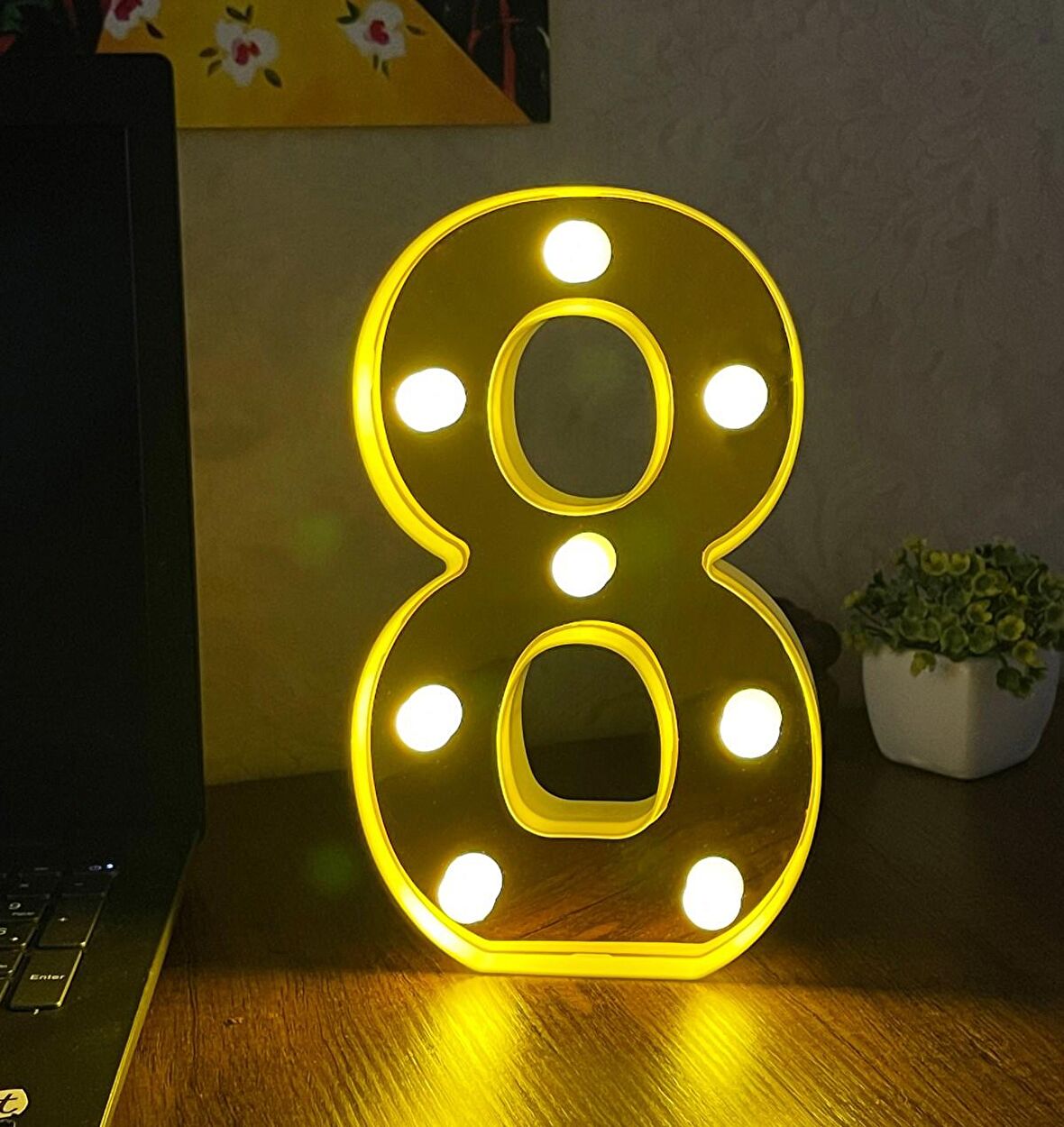 3D Işıklı Led Harf Dekoratif Aydınlatma Büyük Boy