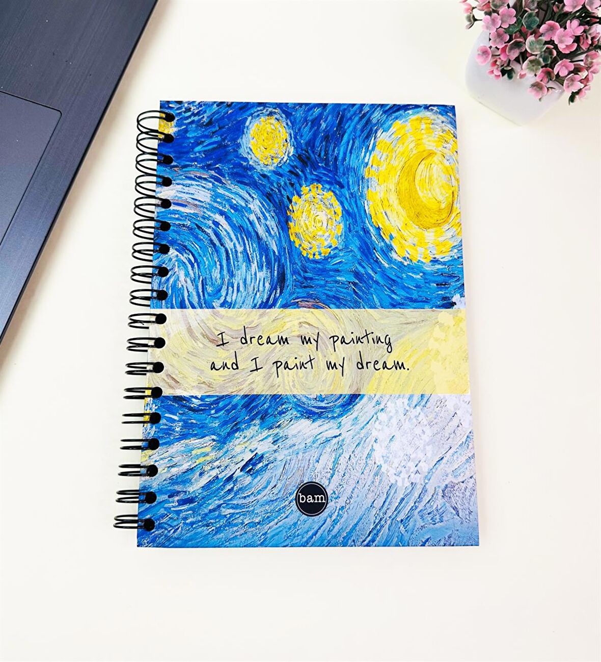 23x16Cm Sketch Book - Eskiz Defteri - Siyah Sayfa - 120 Gr - 64 Yaprak