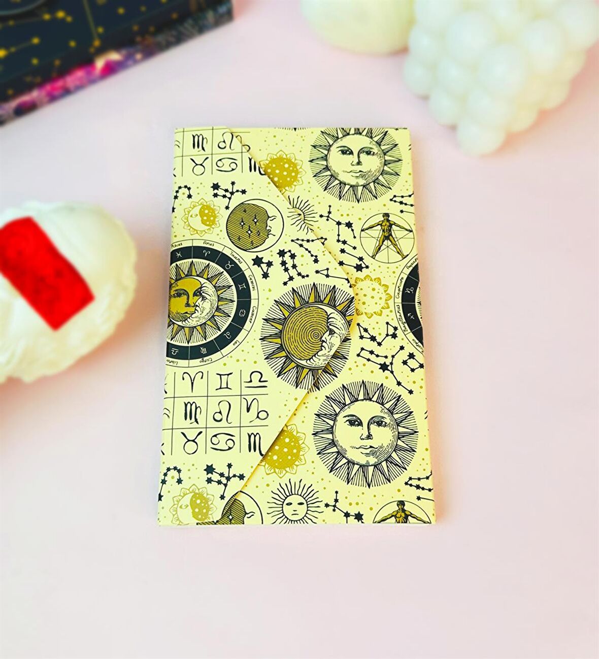 Tarot Ay Ve Güneş Tasarımlı Zarf Defter