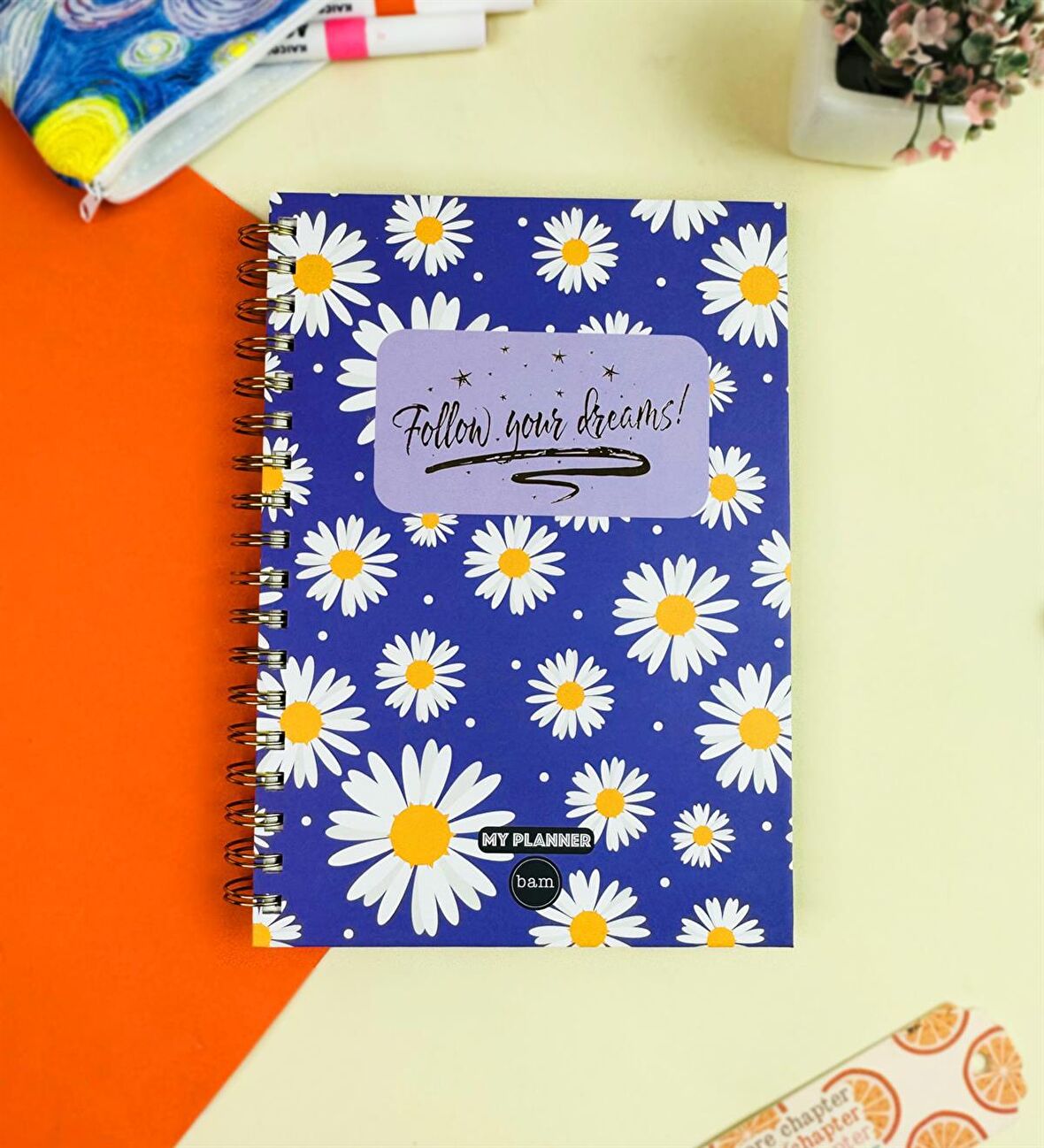 Mor Follow Your Dreams Tasarımlı Konuşan Ajanda