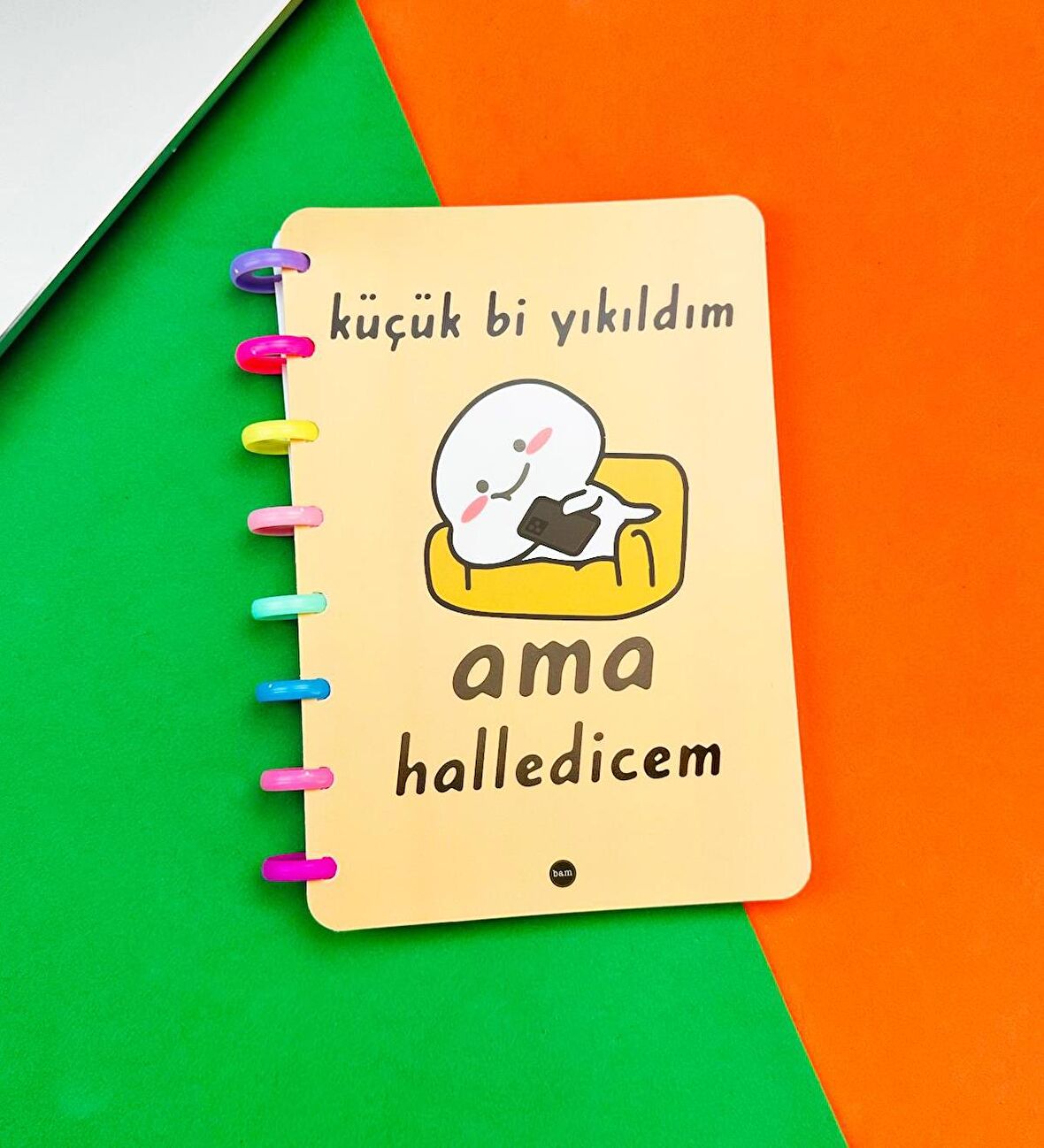 Küçük Bi Yıkıldım Tasarımlı Yeni Nesil Kalp Spiralli Defter