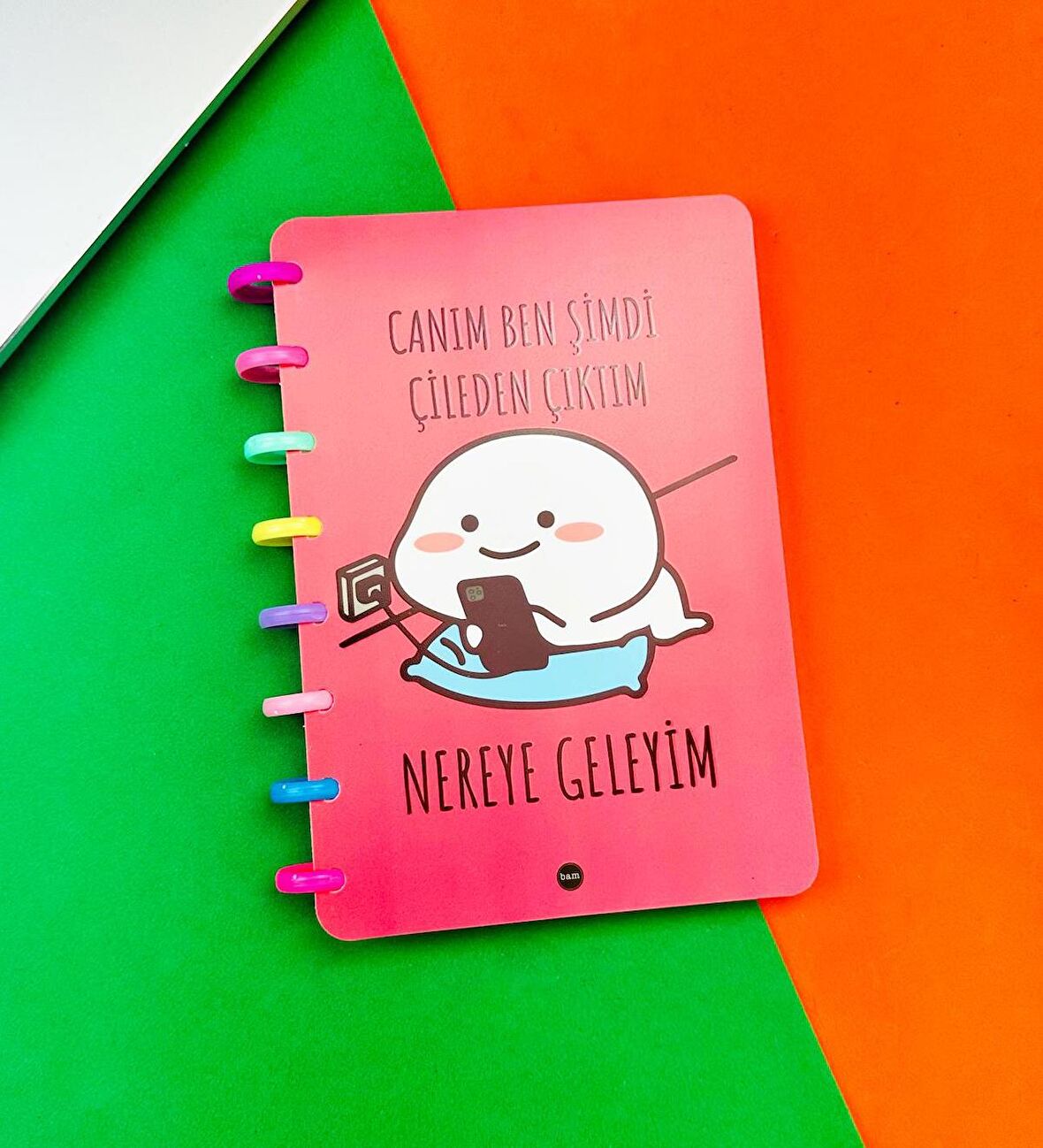 Çileden Çıktım Tasarımlı Yeni Nesil Kalp Spiralli Defter