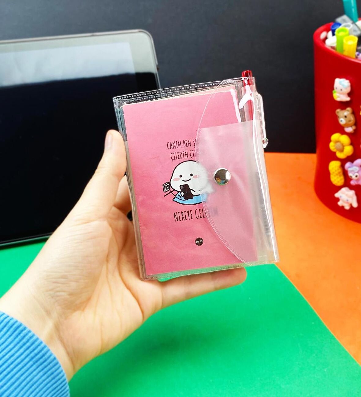 Çileden Çıktım Tasarımlı PP Mini Çanta Defter Ve Kalem Set
