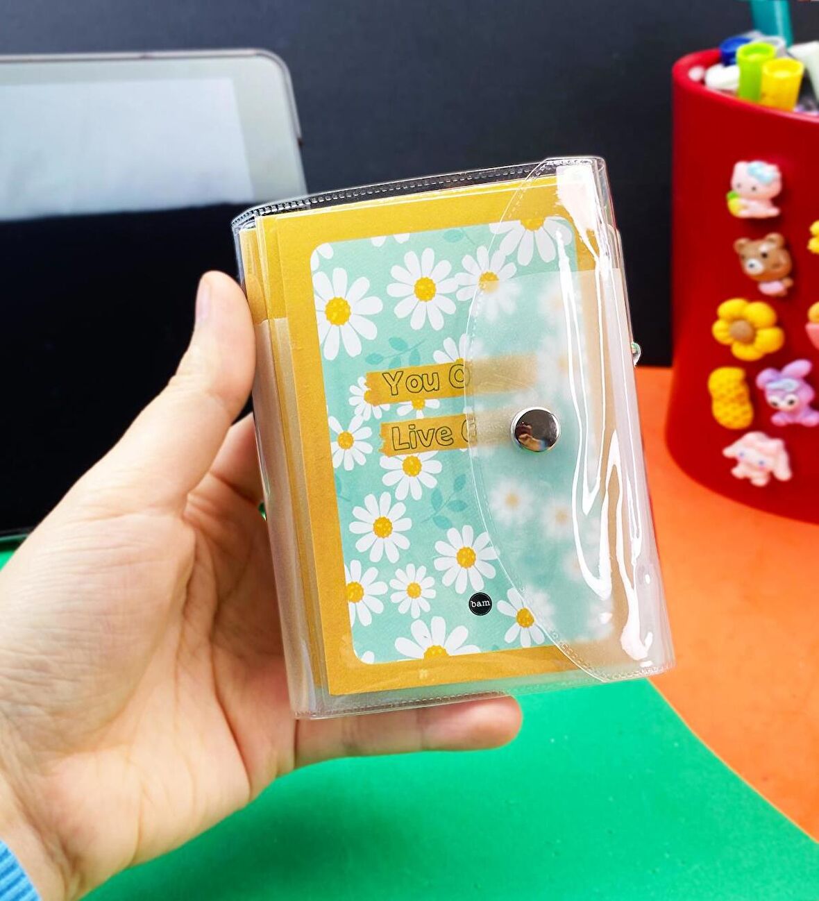 Papatya You Only Tasarımlı PP Mini Çanta Defter Ve Kalem Set