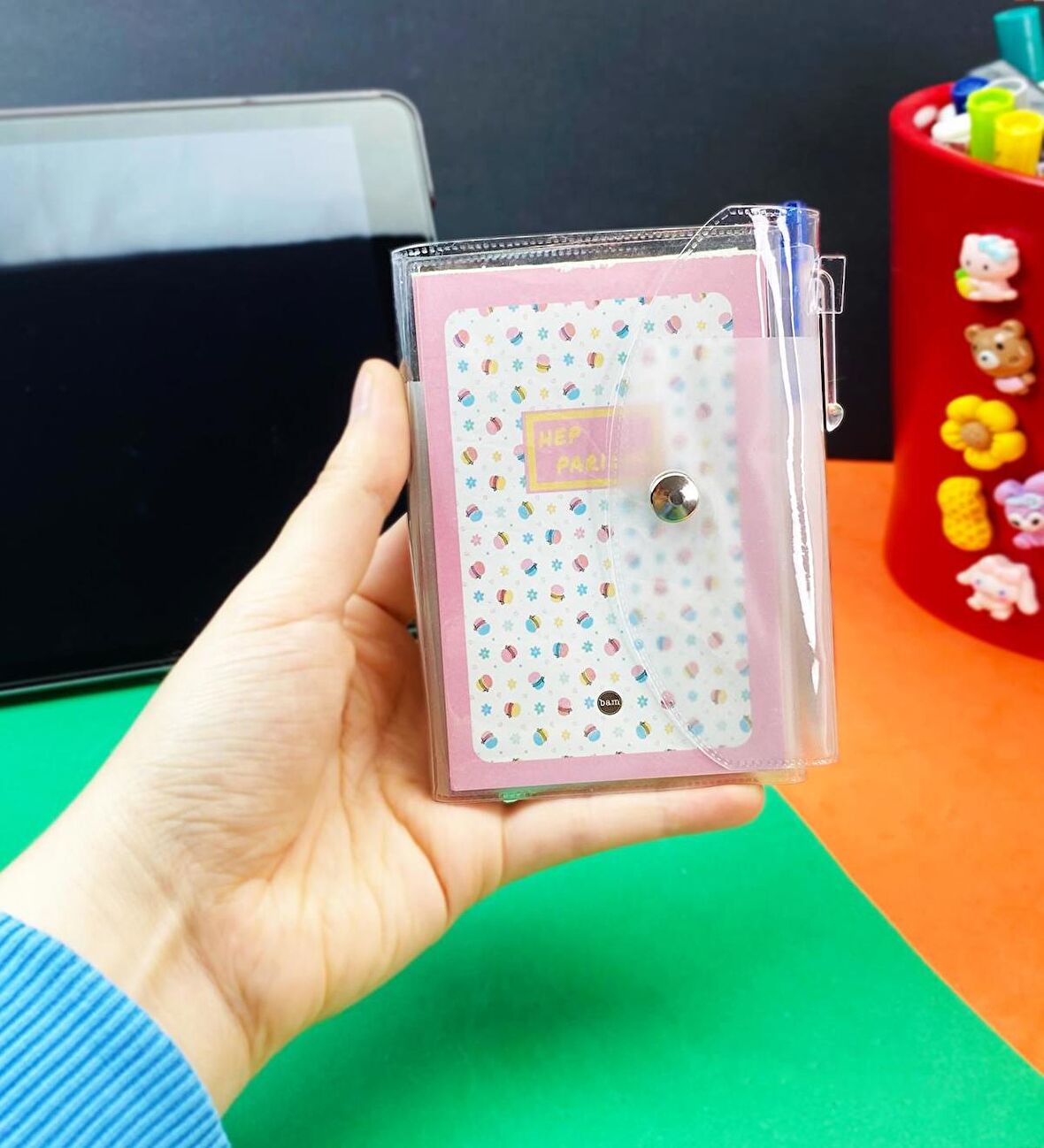 Hep Parılda Tasarımlı PP Mini Çanta Defter Ve Kalem Set