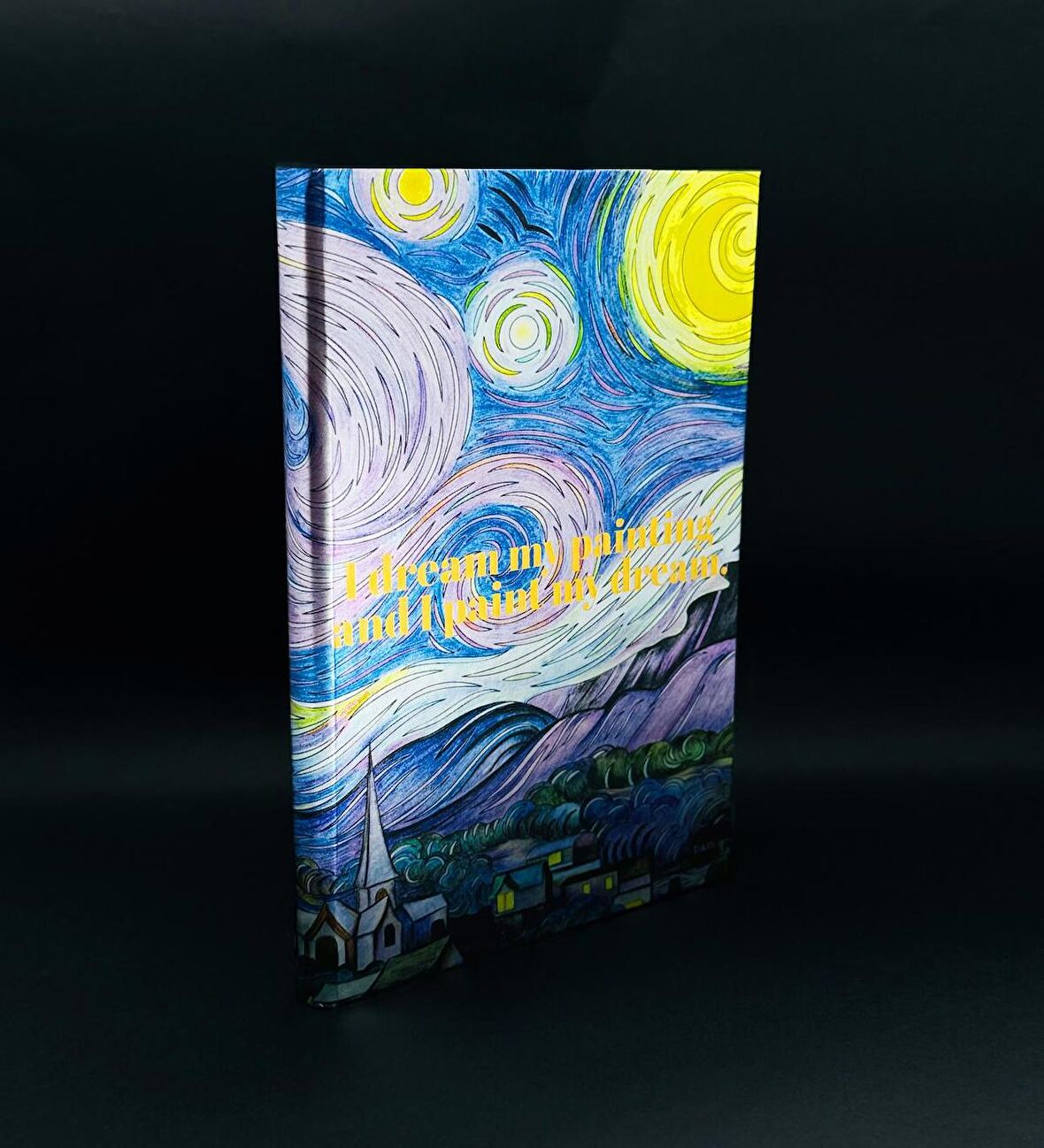 Metal Kapaklı Van Gogh Yıldızlı Gece Tasarımlı Lastikli Defter