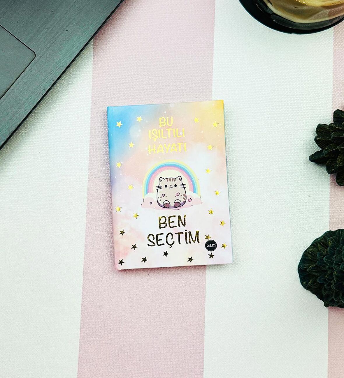 Bu Işıltılı Hayatı Ben Seçtim Tasarımlı Sert Kapaklı Mini Defter