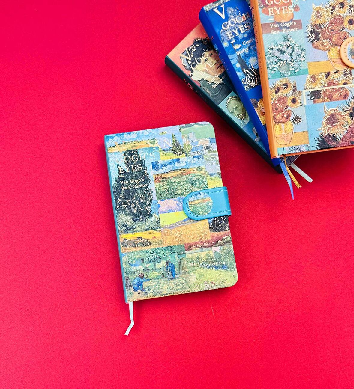 Van Gogh Kolaj Tasarımlı Mıknatıs Kapaklı Defter  BM-1204