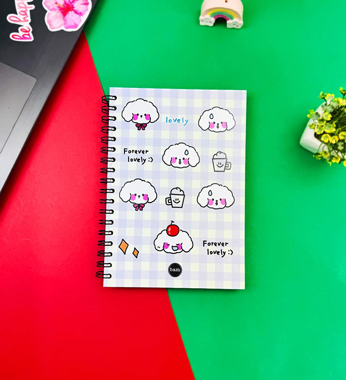  Bulut Kawaii Tasarımlı Spiralli Defter 