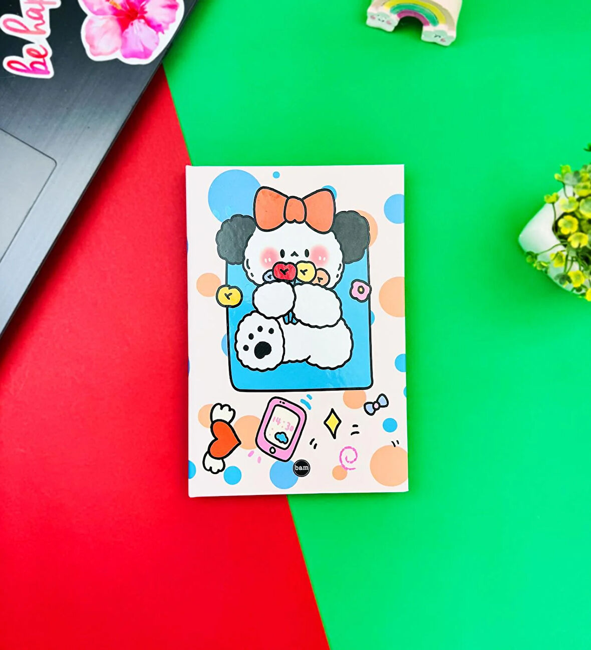 Bow Rabbit Tasarımlı Lastikli Defter