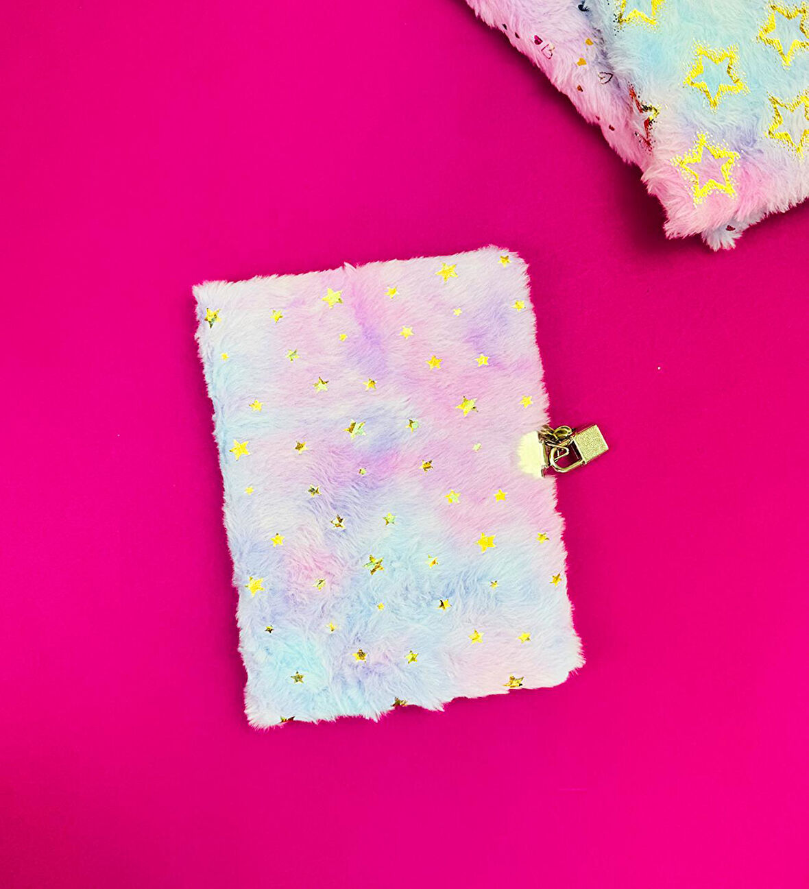 Yaldızlı Peluş Defter