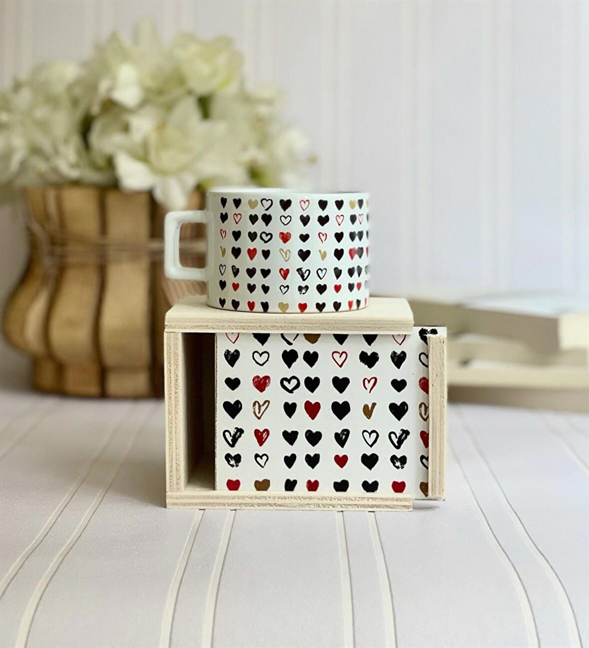 Seni Tüm Kalbimle Seviyorum Tasarımlı Kutulu Kupa