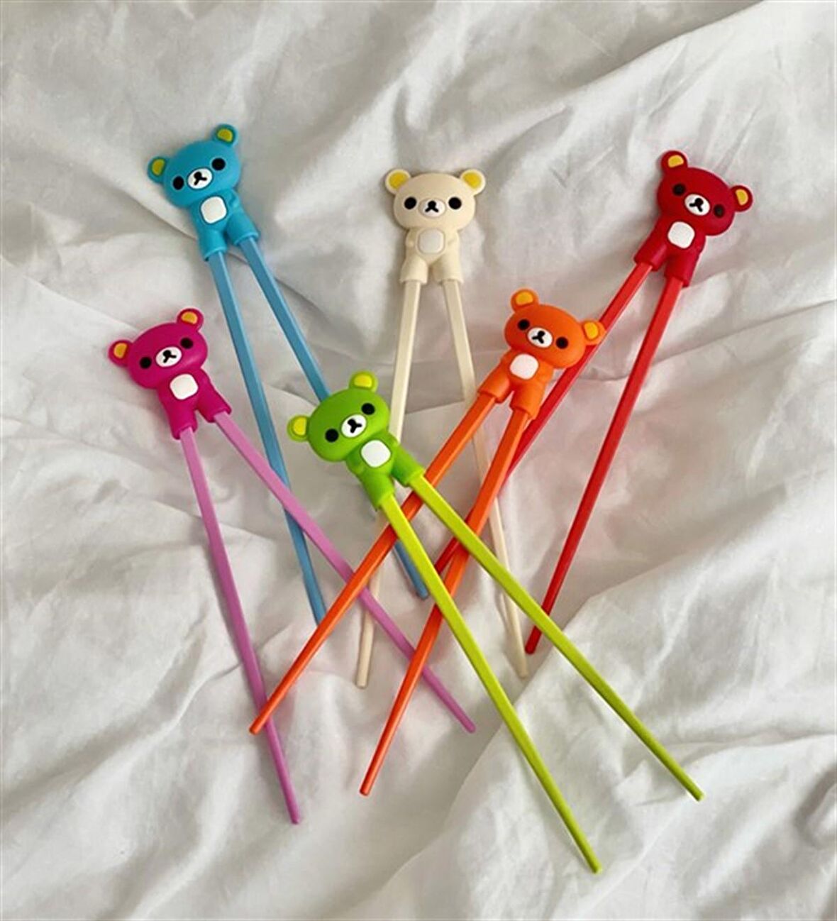 Renkli Chopstick Ve Chopstick Öğrenme Aparatı Kırmızı