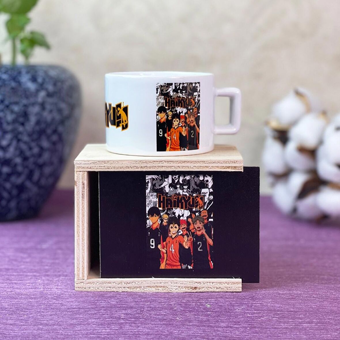 Haikyuu Tasarımlı Kutulu Kupa
