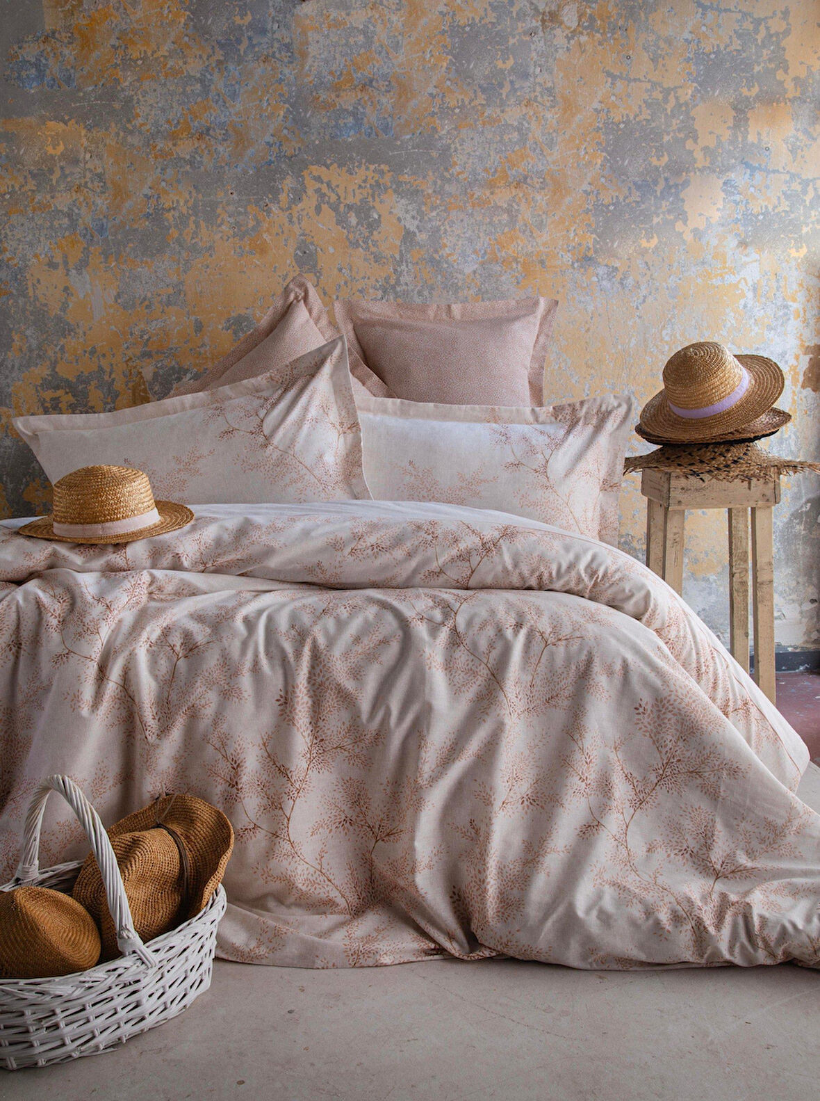 Tek Kişilik Mila Teracotta Nevresim Takımı --