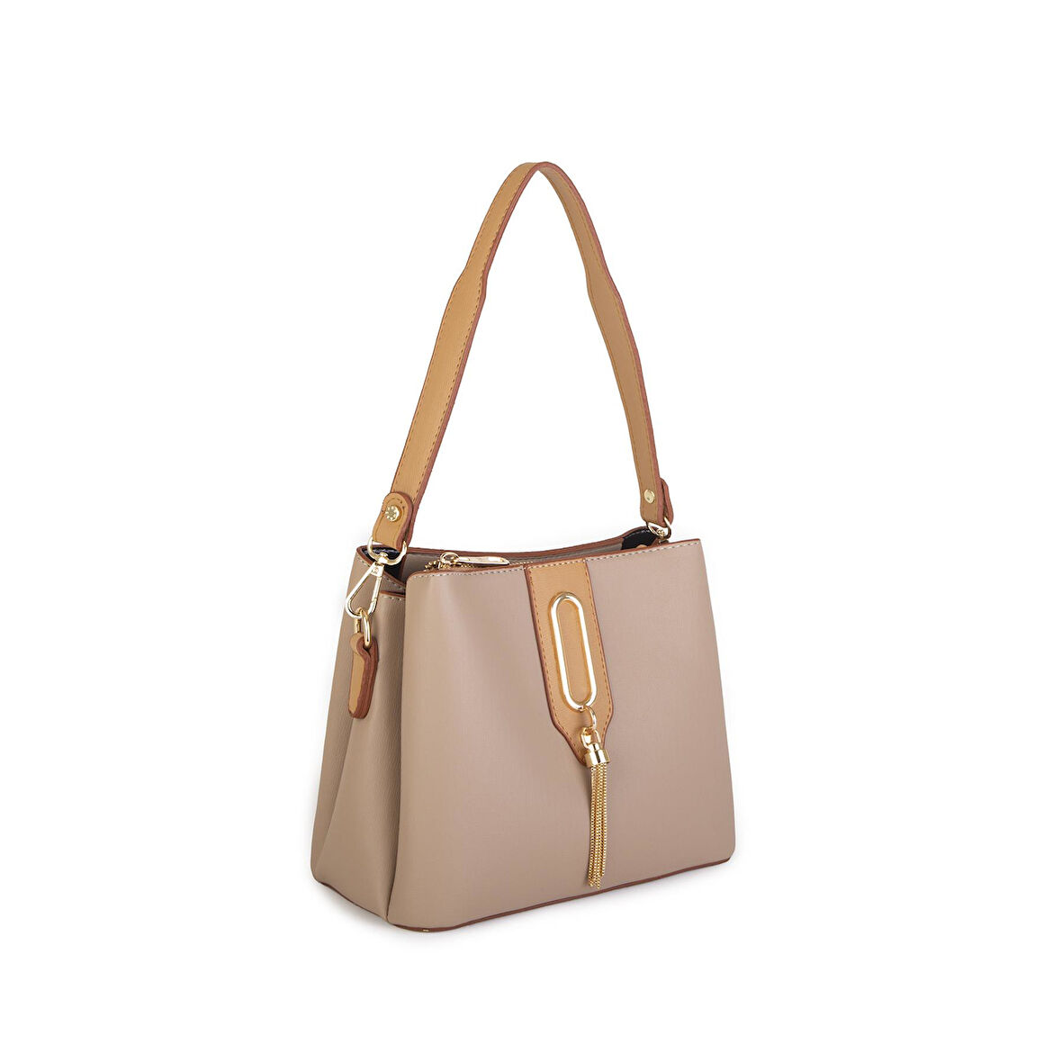 Nas Bag Kadın Çapraz Çanta ve Omuz Çantası Kum Camel Ela
