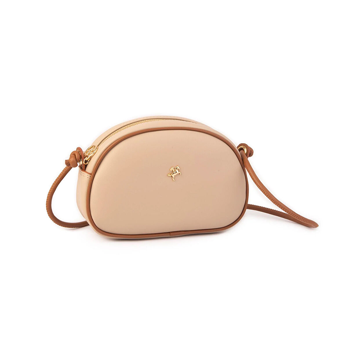 Nas Bag Kadın  Mini Çapraz Çanta Kum Taba Luna (21x16x8 cm)
