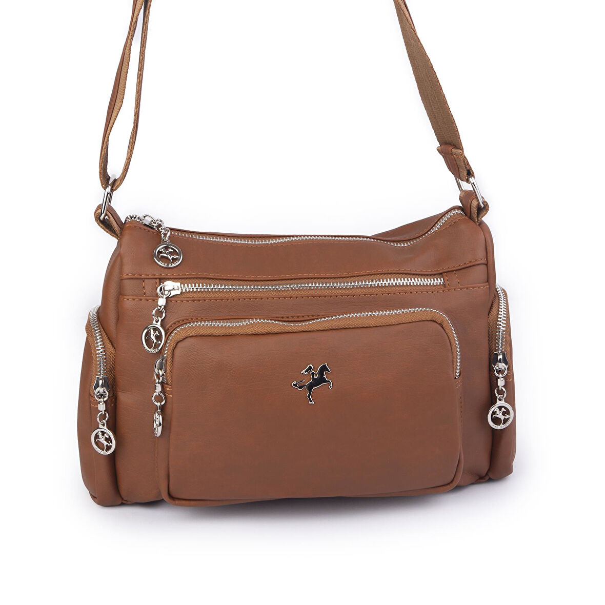 Nas Bag Kadın Çapraz Çok Gözlü Günlük Çanta Taba  Yıkamalı ( 30x22 cm ebatlarındadır.)