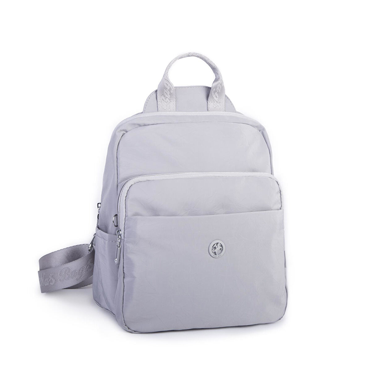 Nas Bag Kadın Çok Gözlü Su Geçirmez (water proof ) Ultra Hafif Sırt Çantası Gri 