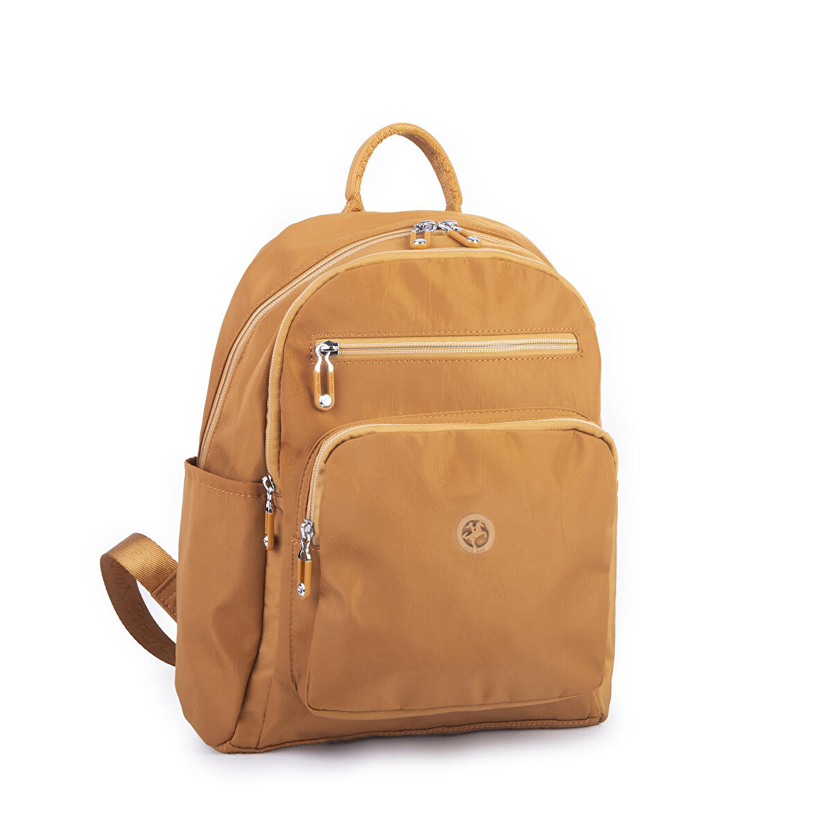 Nas Bag Kadın Çok Gözlü Hafif Su Geçirmez Unisex  (water proof) Çanta Hardal