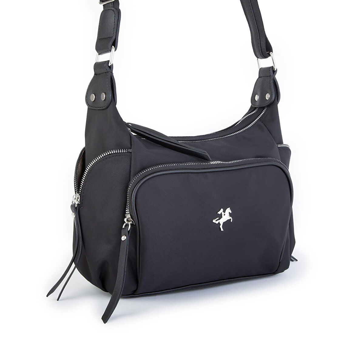 Nas Bag Kadın Çapraz Çanta Siyah  Buzzy ( 26x21x15 cm)