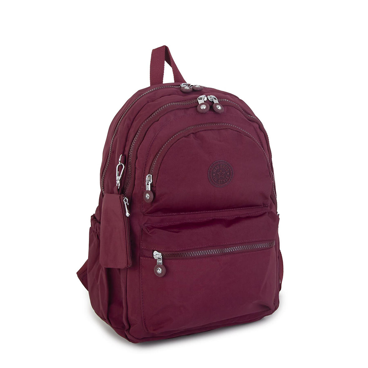 Nas Bag Unisex Zararlı Kimyasal İçermeyen Waterproof Sırt Çantası Bordo